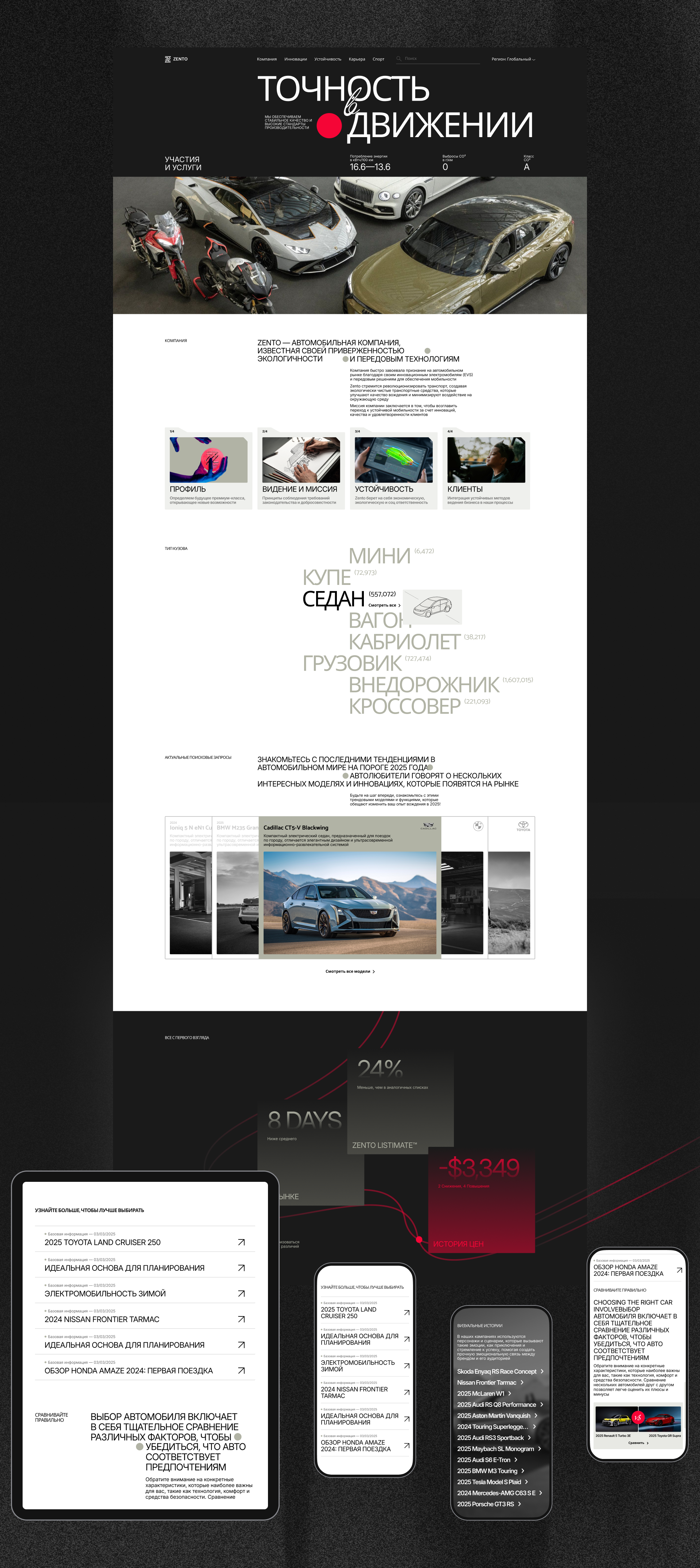 Zento Vehicles | Corporate website — Изображение №3 — Интерфейсы на Dprofile