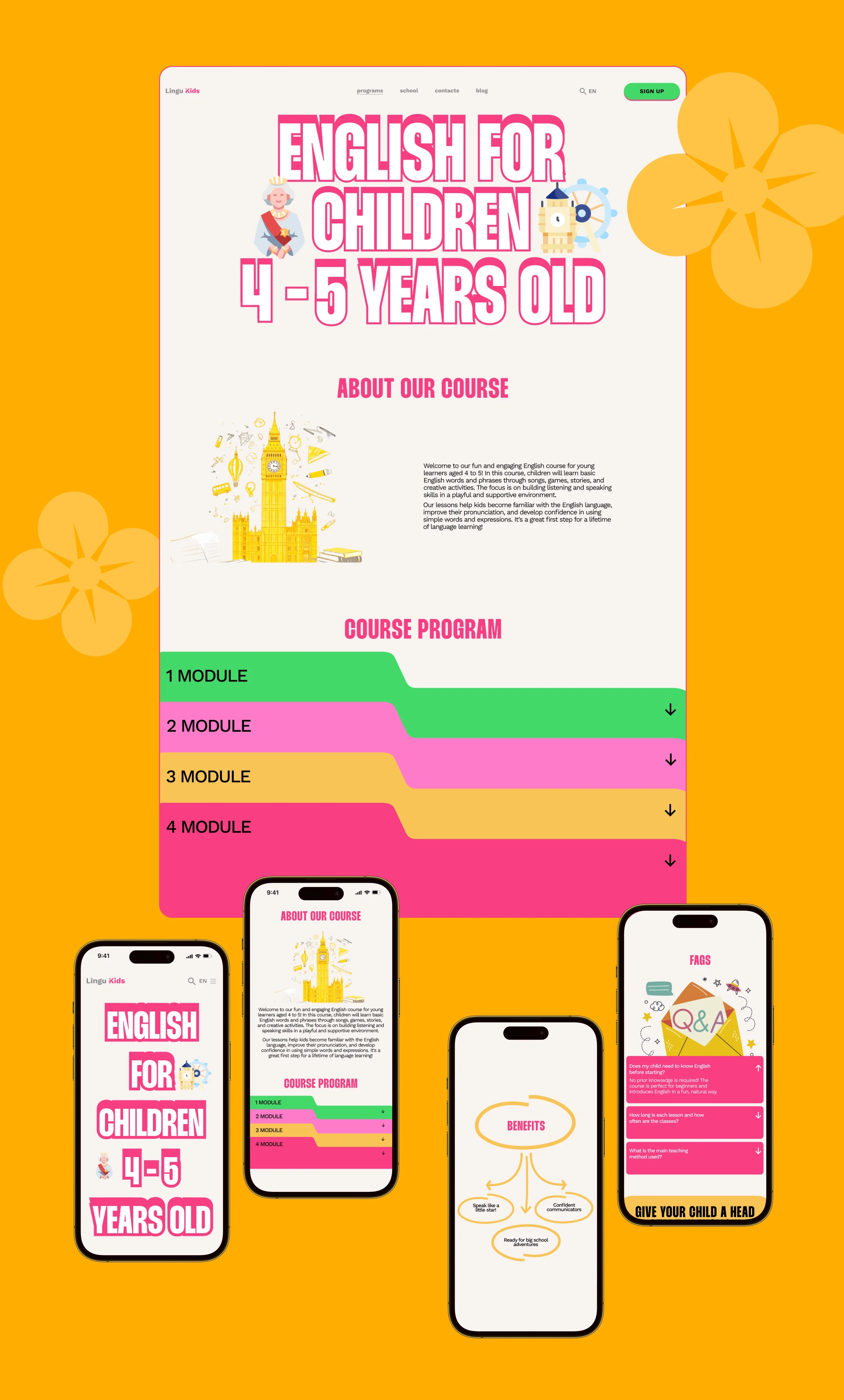 LINGUKIDS | CORPORATE WEBSITE — Изображение №8 — Интерфейсы на Dprofile