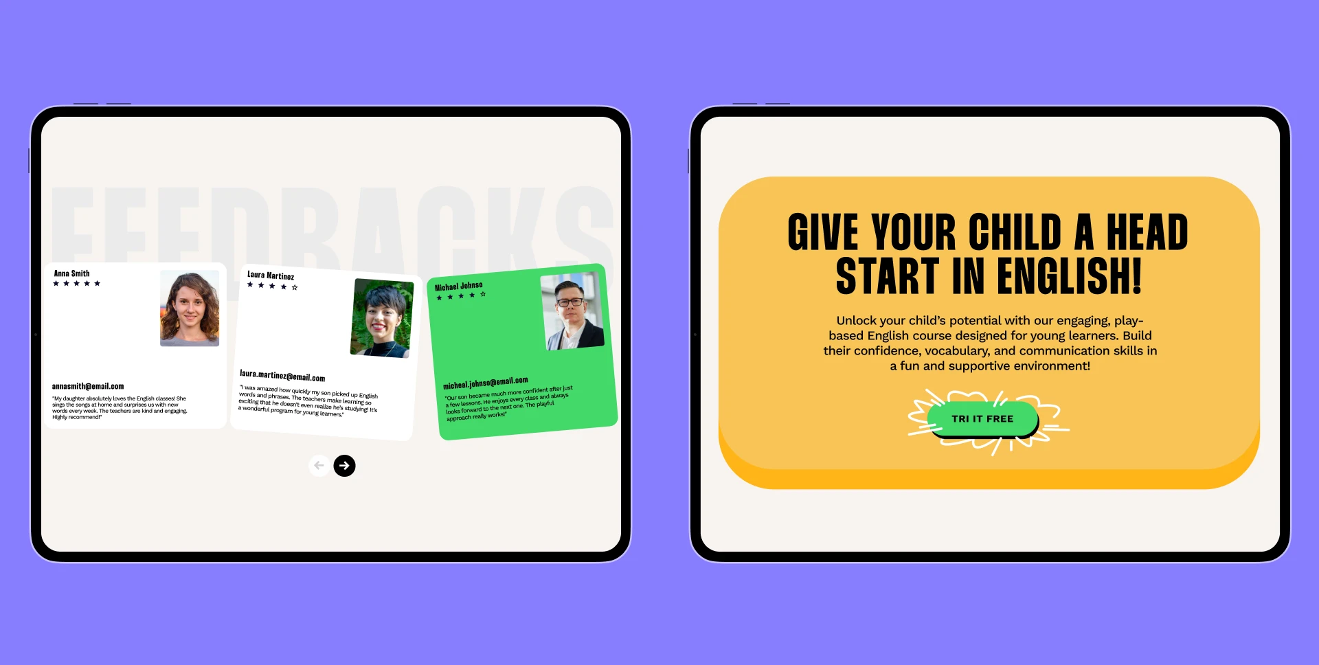 LINGUKIDS | CORPORATE WEBSITE — Изображение №9 — Интерфейсы на Dprofile