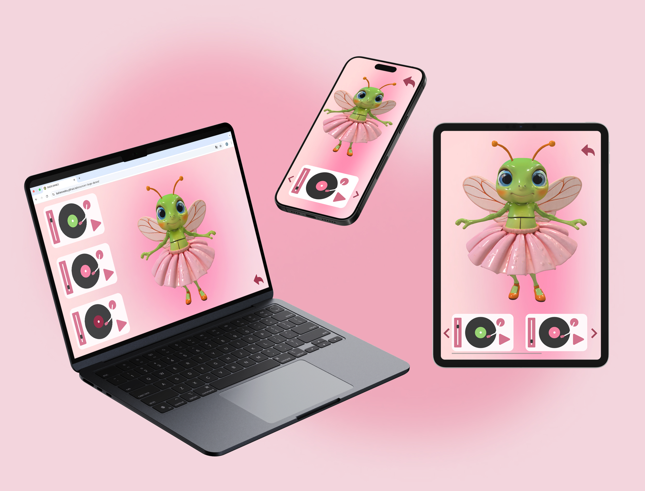 Интерактивный веб-плакат школы балета для насекомых — Изображение №7 — Интерфейсы, Графика на Dprofile