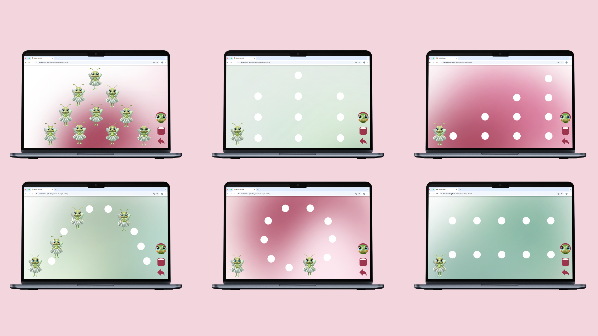 Интерактивный веб-плакат школы балета для насекомых — Изображение №12 — Интерфейсы, Графика на Dprofile