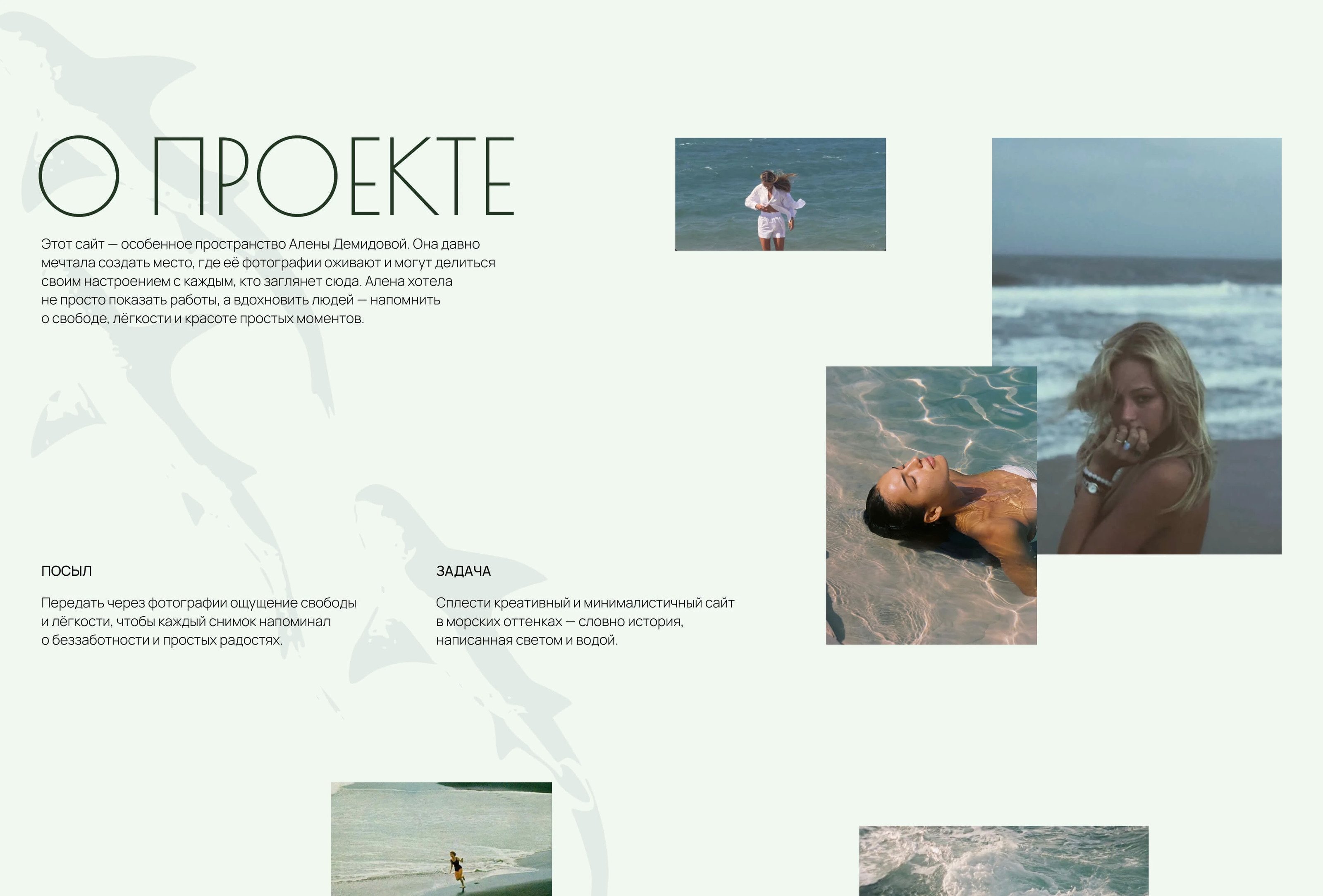 Website | for a Sea Photographer — Изображение №2 — Интерфейсы на Dprofile