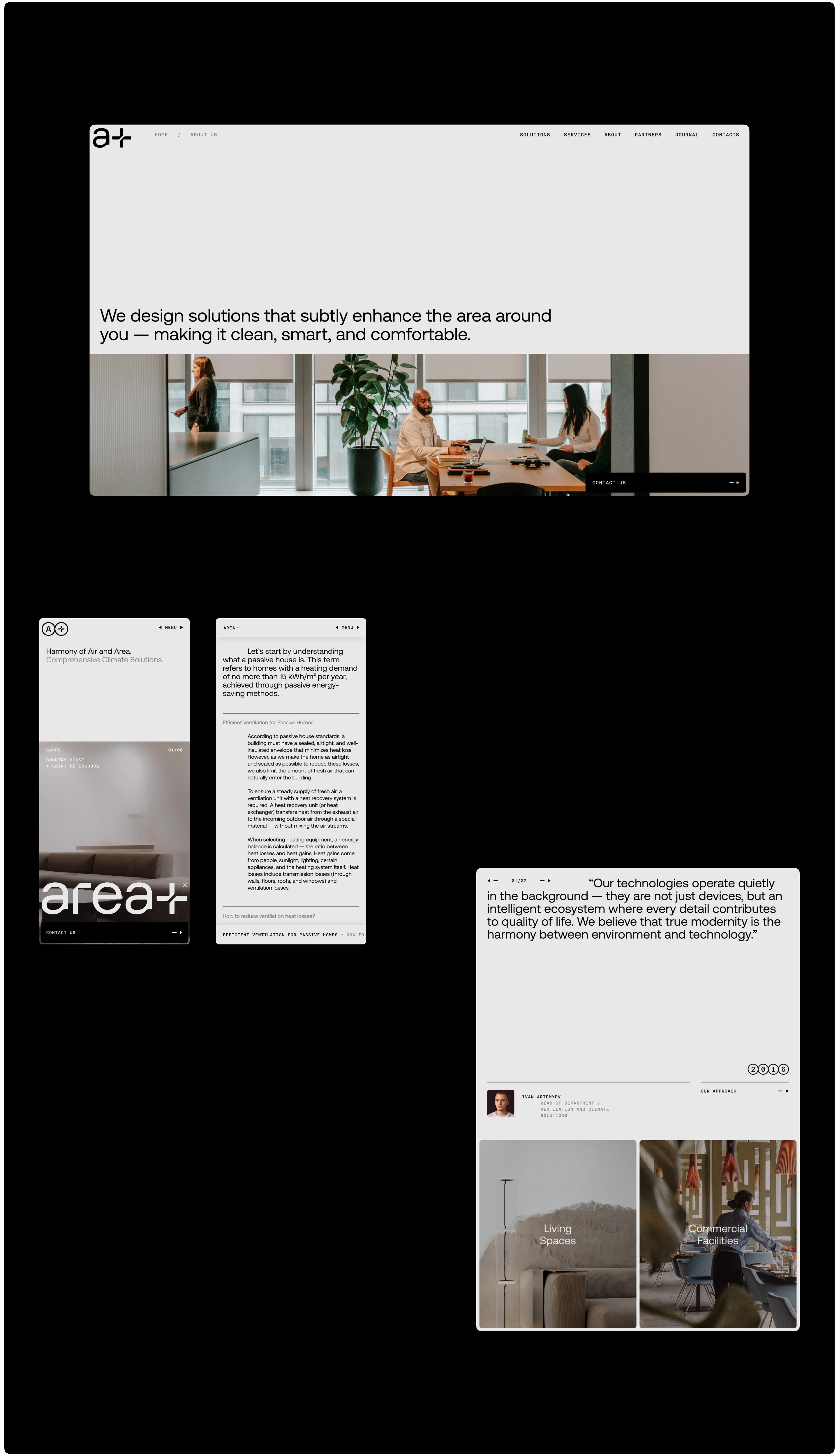 AREA+ ENGINEERING | Branding & Website — Изображение №7 — Интерфейсы, Брендинг на Dprofile