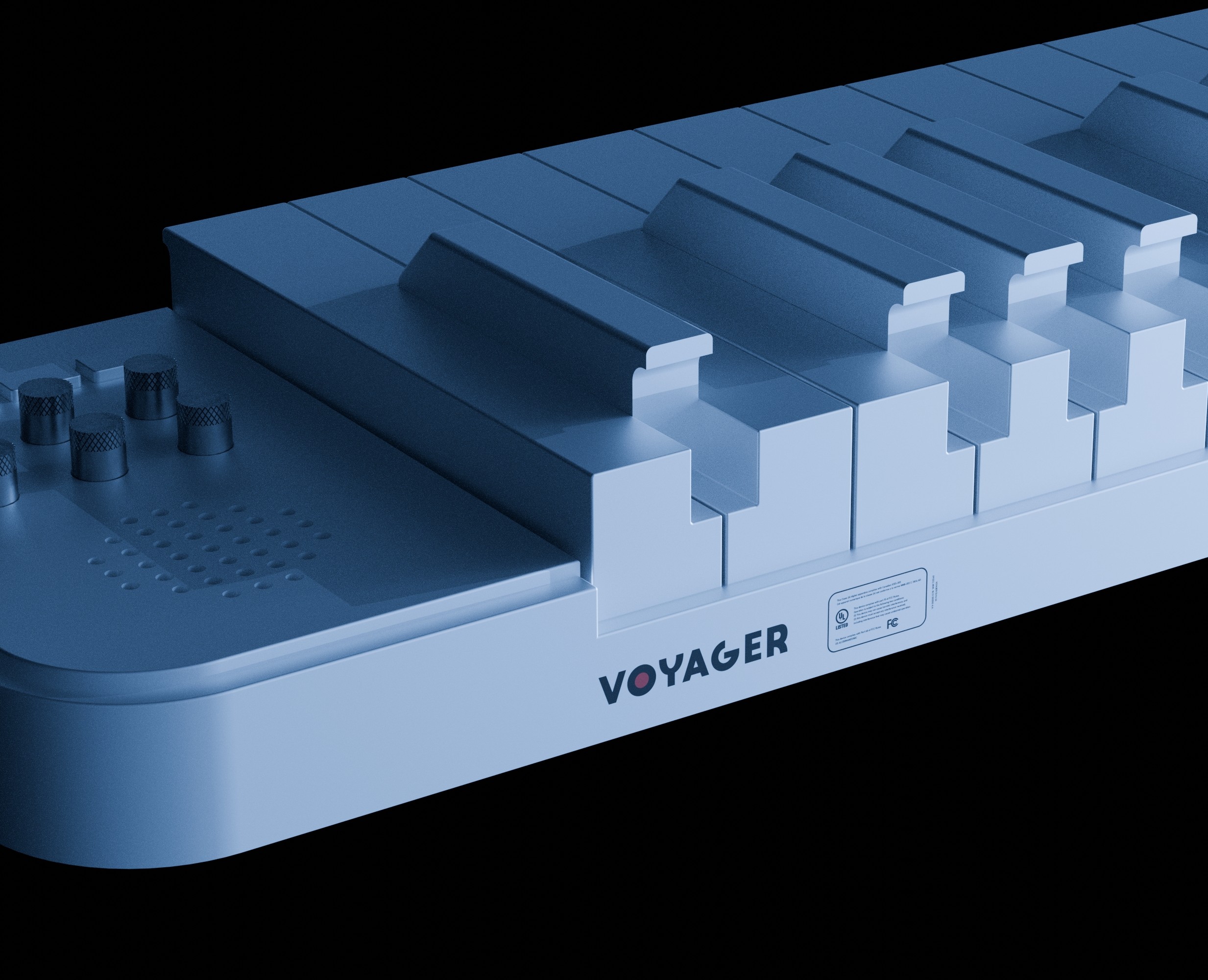 Промышленный дизайн и визуализация midi-клавиатуры Voyager — 3D на Dprofile