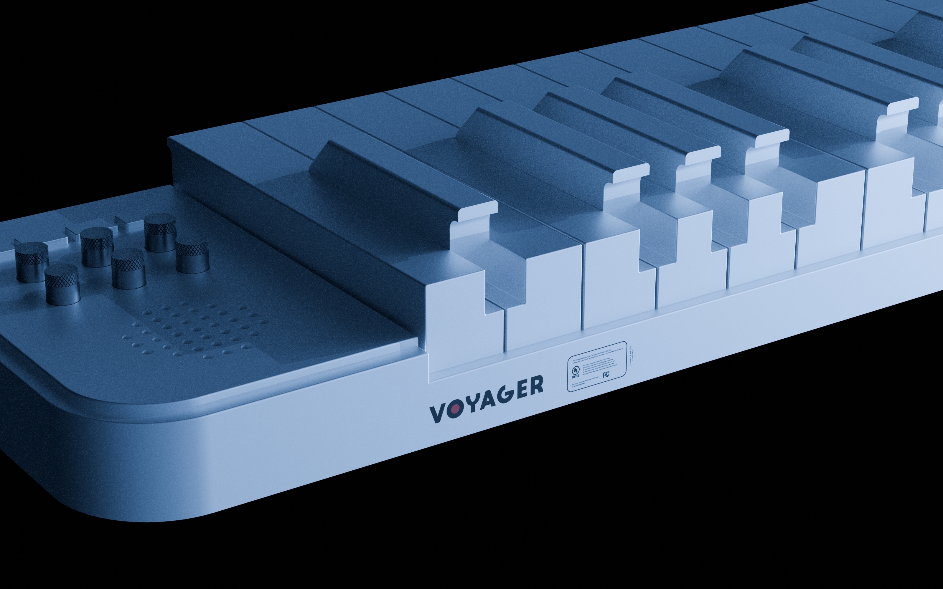 Промышленный дизайн и визуализация midi-клавиатуры Voyager — Изображение №5 — 3D на Dprofile