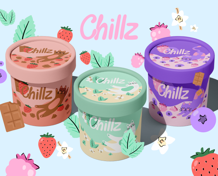 Фирменный стиль мороженого "Chillz" — Брендинг на Dprofile
