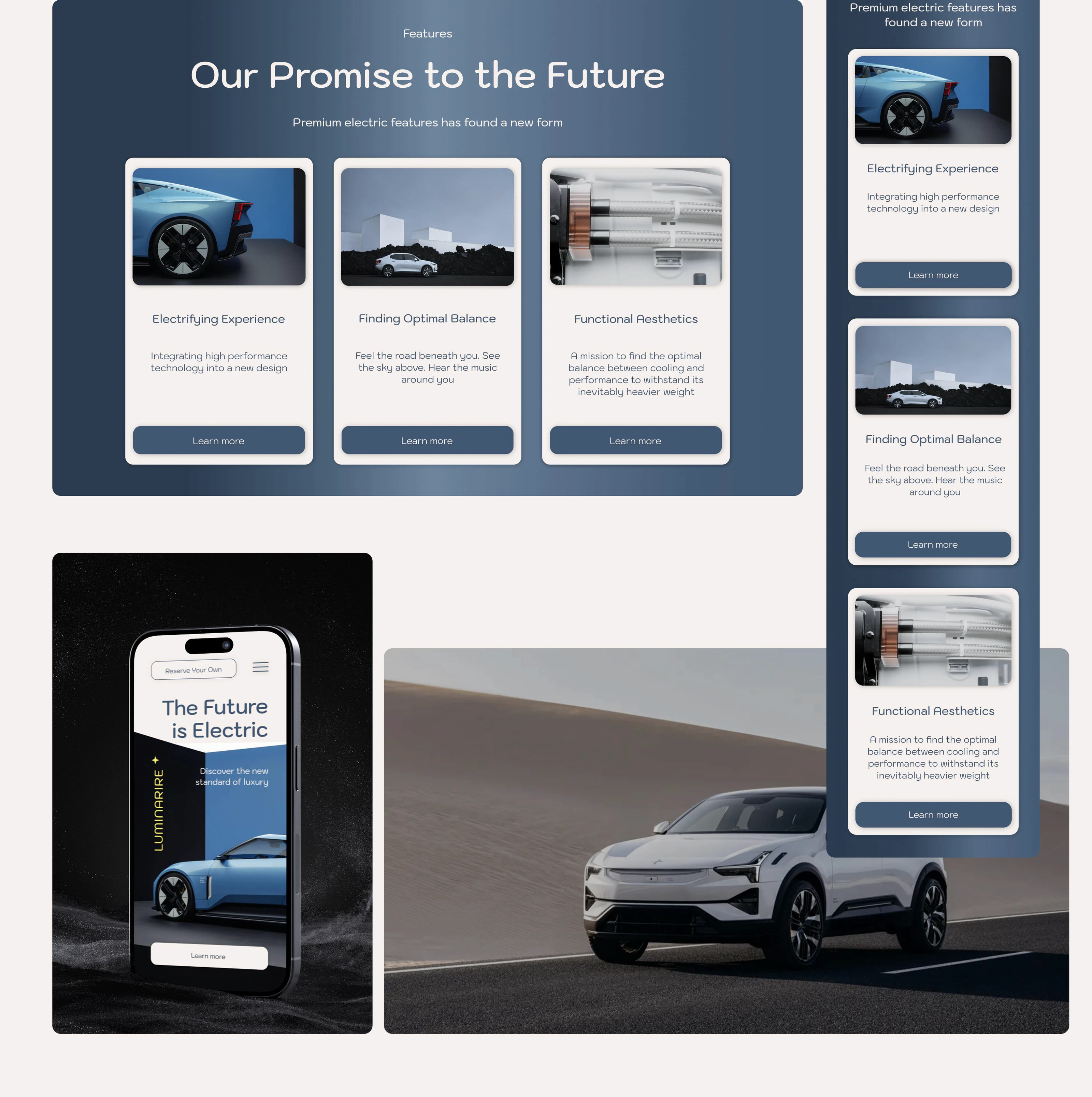 Luminarire/Web desing for an electric vehicle — Изображение №6 — Интерфейсы на Dprofile