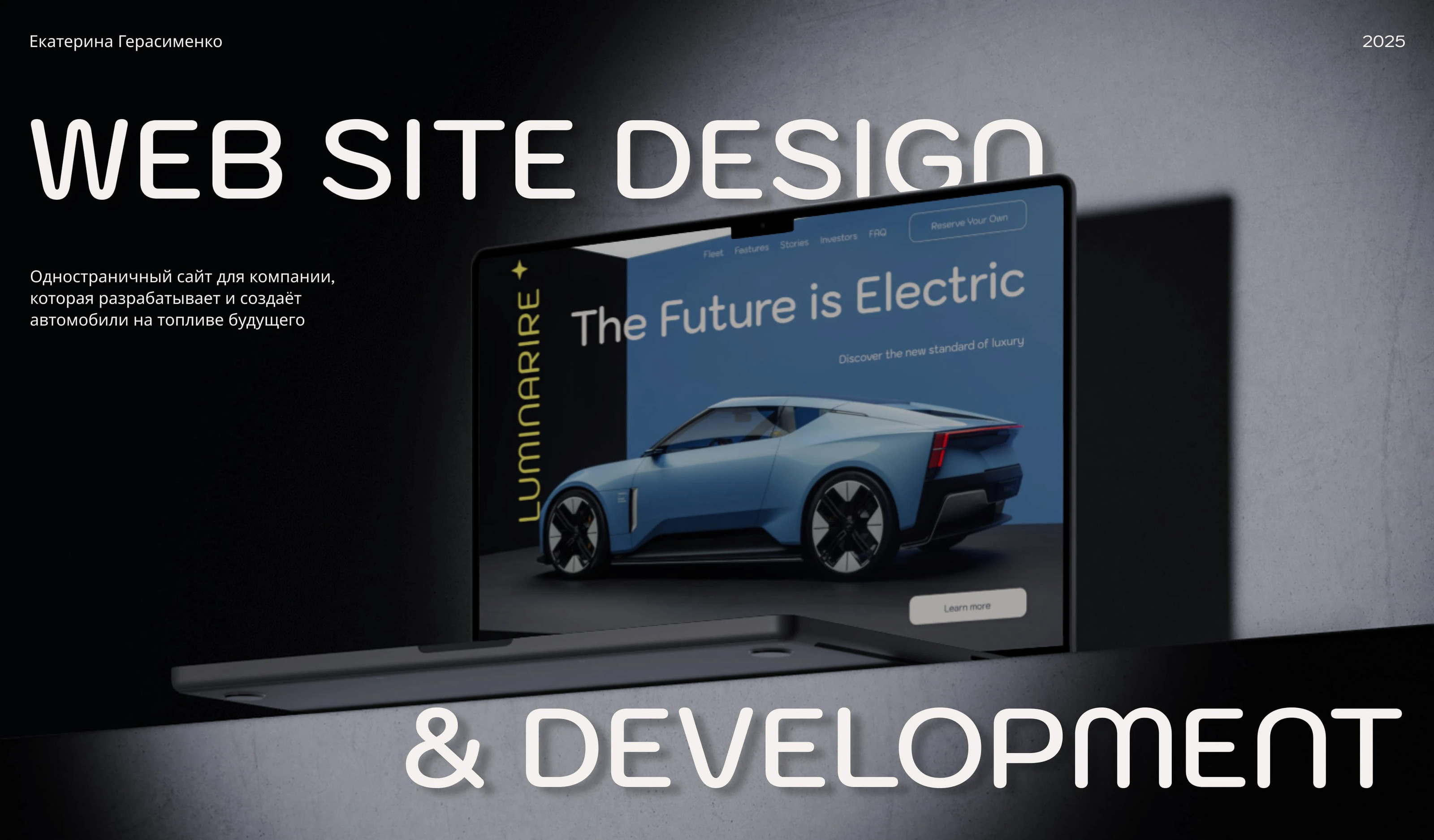 Luminarire/Web desing for an electric vehicle — Изображение №1 — Интерфейсы на Dprofile