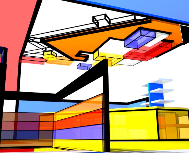 Учебные дизайн концепции интерьера — Иллюстрация, 3D, Промдизайн на Dprofile