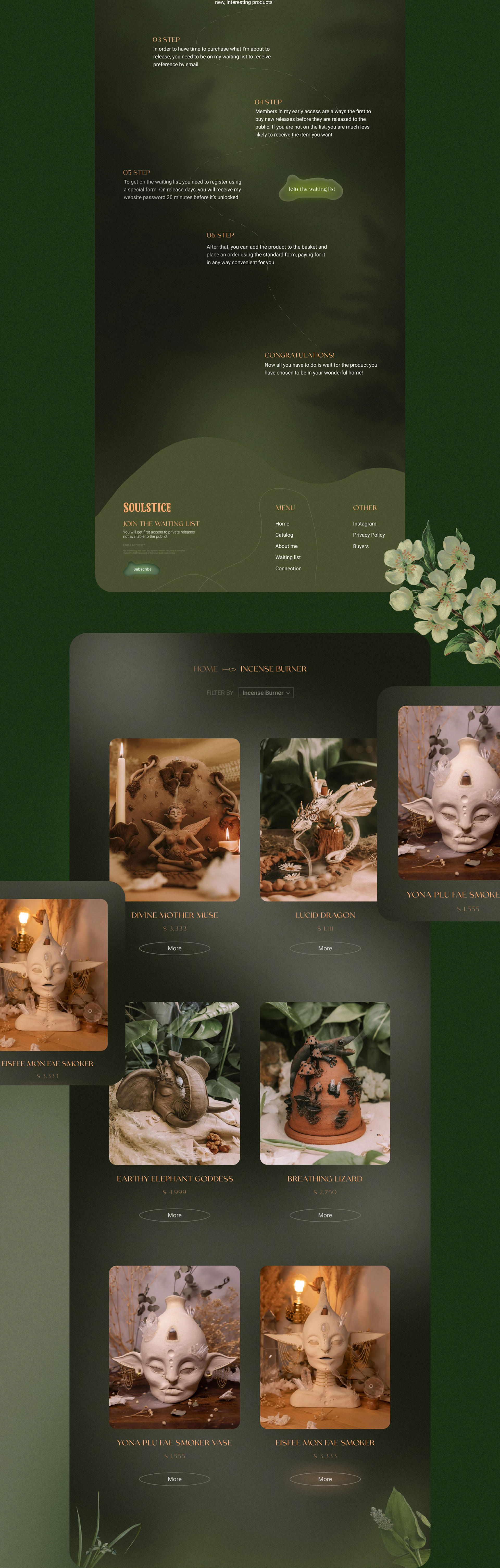 Website design for a ceramics master — Изображение №3 — Интерфейсы на Dprofile
