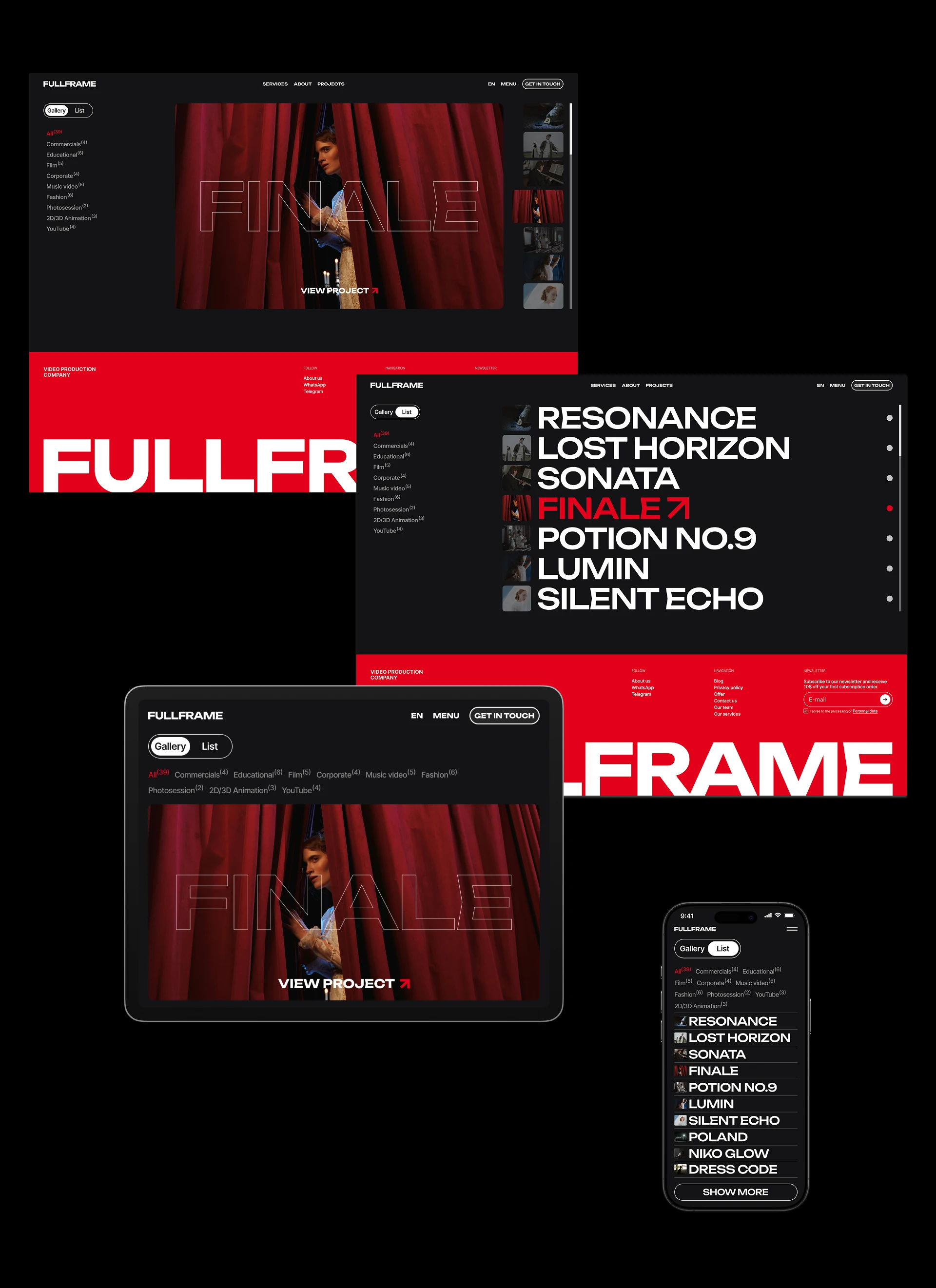 FULLFRAME | Corporate Web-Site — Изображение №5 — Интерфейсы, Брендинг на Dprofile