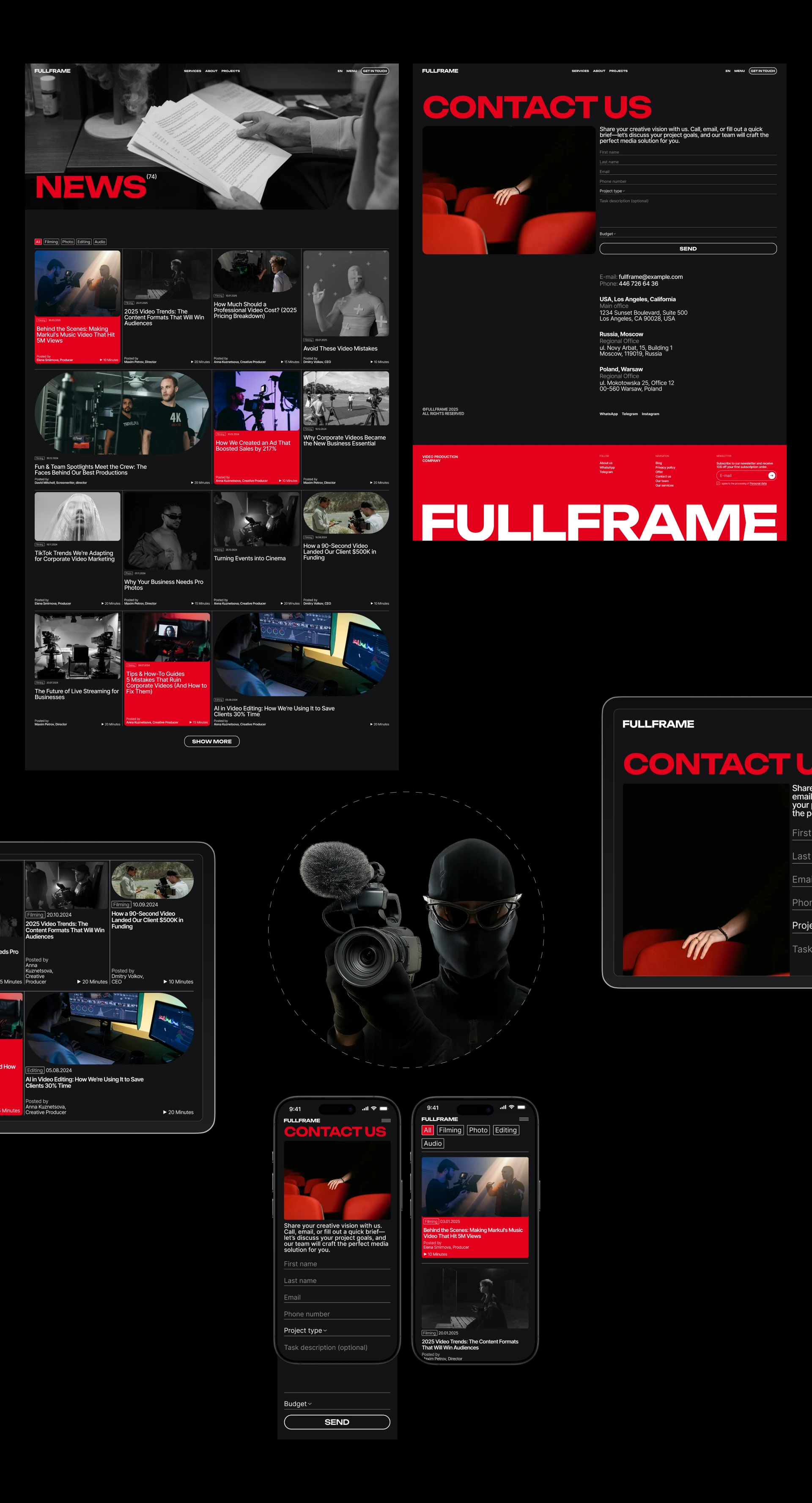 FULLFRAME | Corporate Web-Site — Изображение №14 — Интерфейсы, Брендинг на Dprofile
