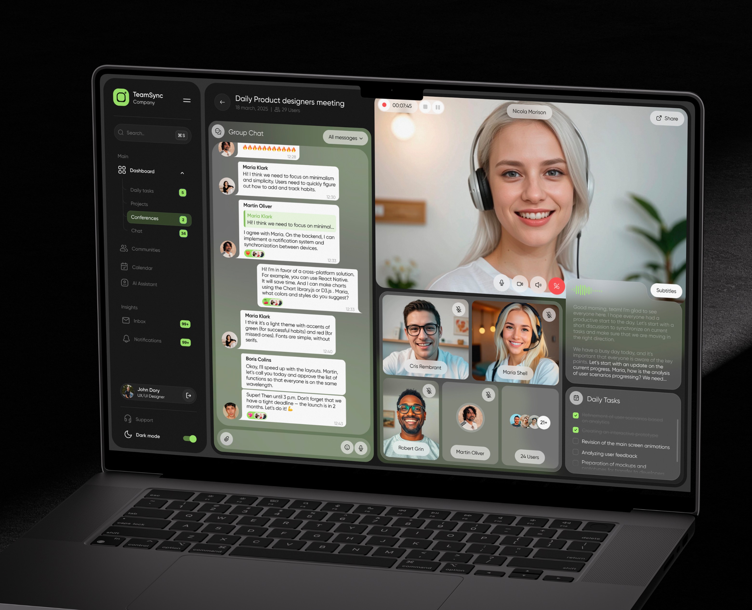 TEAMSYNC | Corporate CRM system — Интерфейсы на Dprofile
