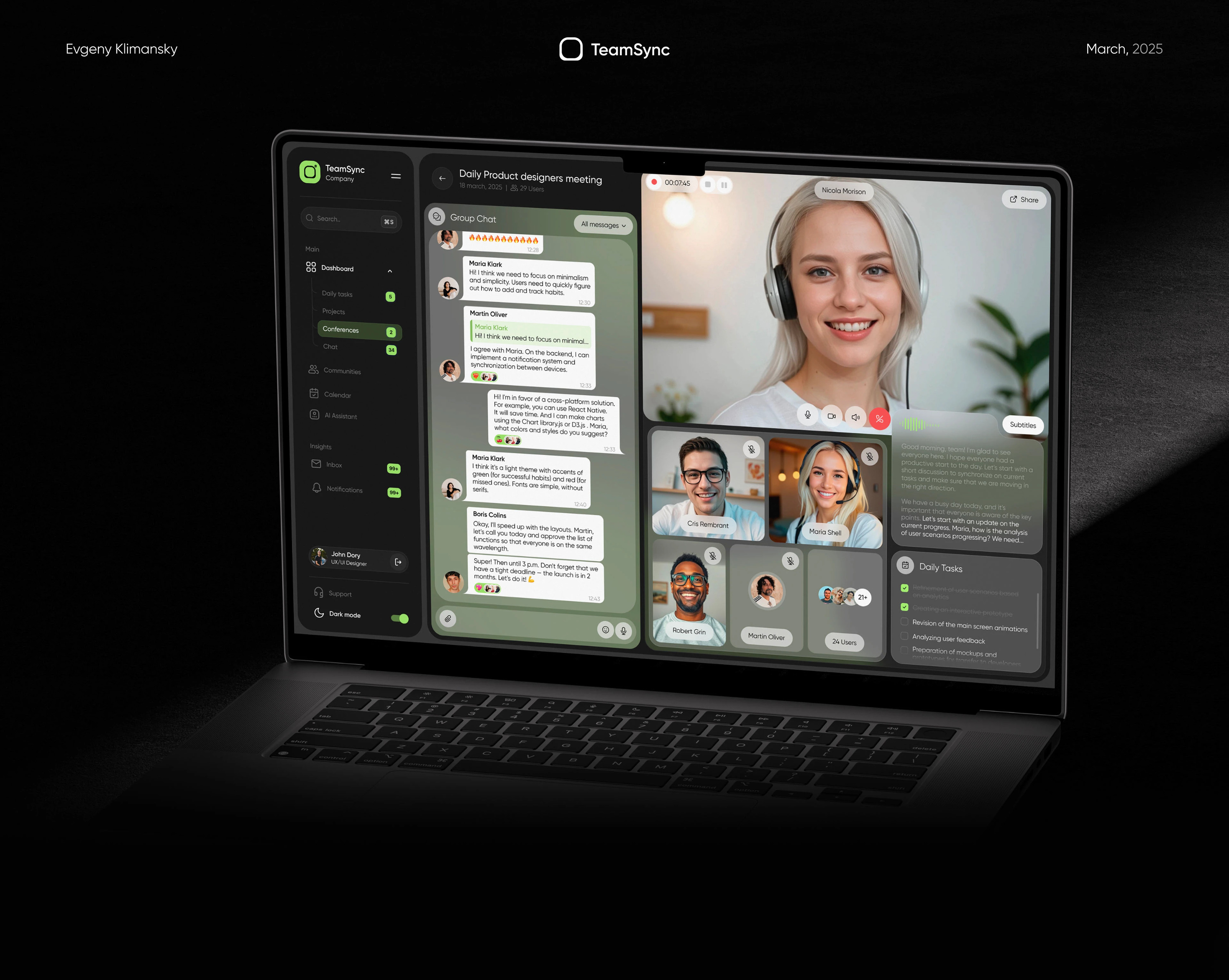 TEAMSYNC | Corporate CRM system — Изображение №1 — Интерфейсы на Dprofile