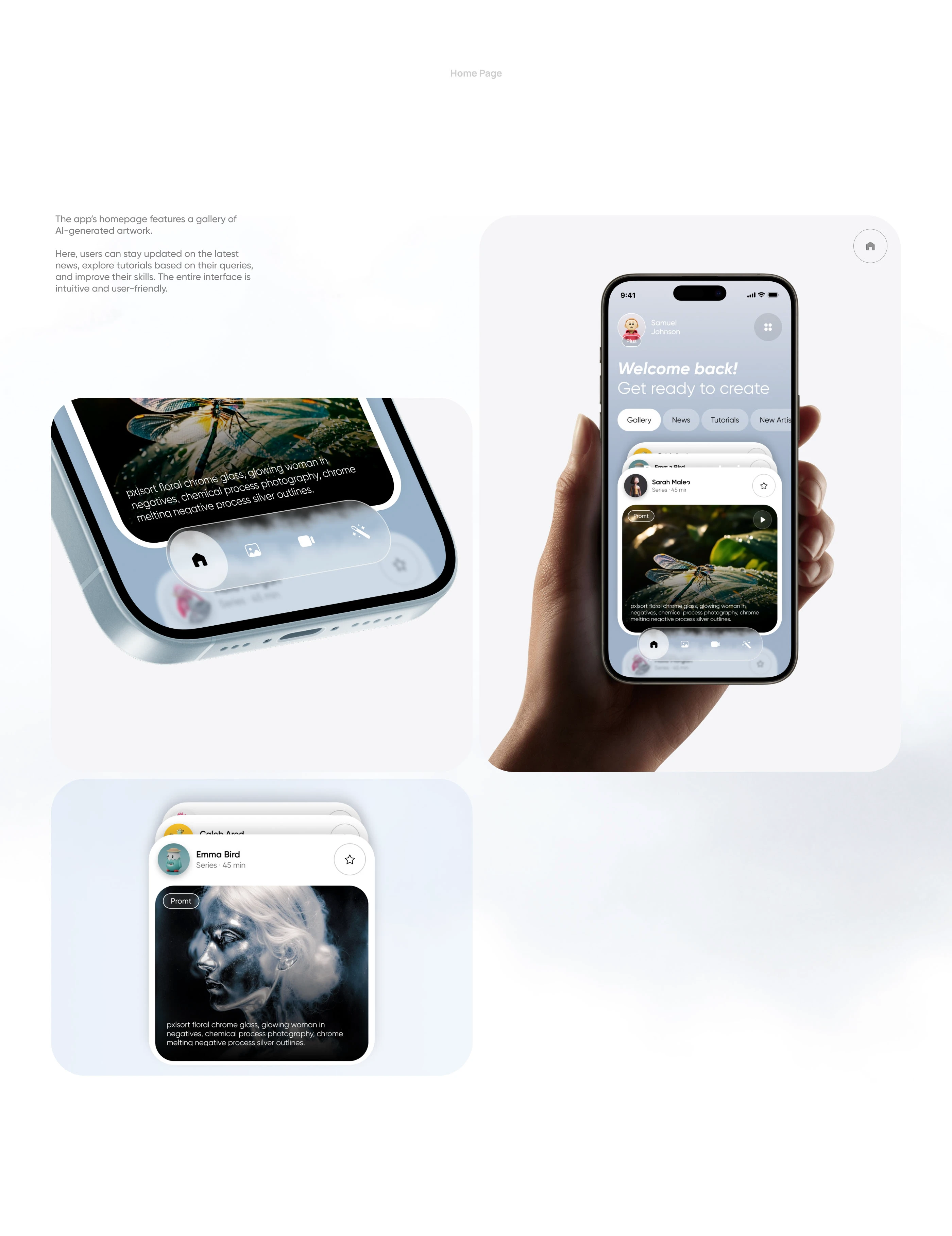 Cloudify - AI Generator App UX UI — Изображение №6 — Интерфейсы, Брендинг на Dprofile