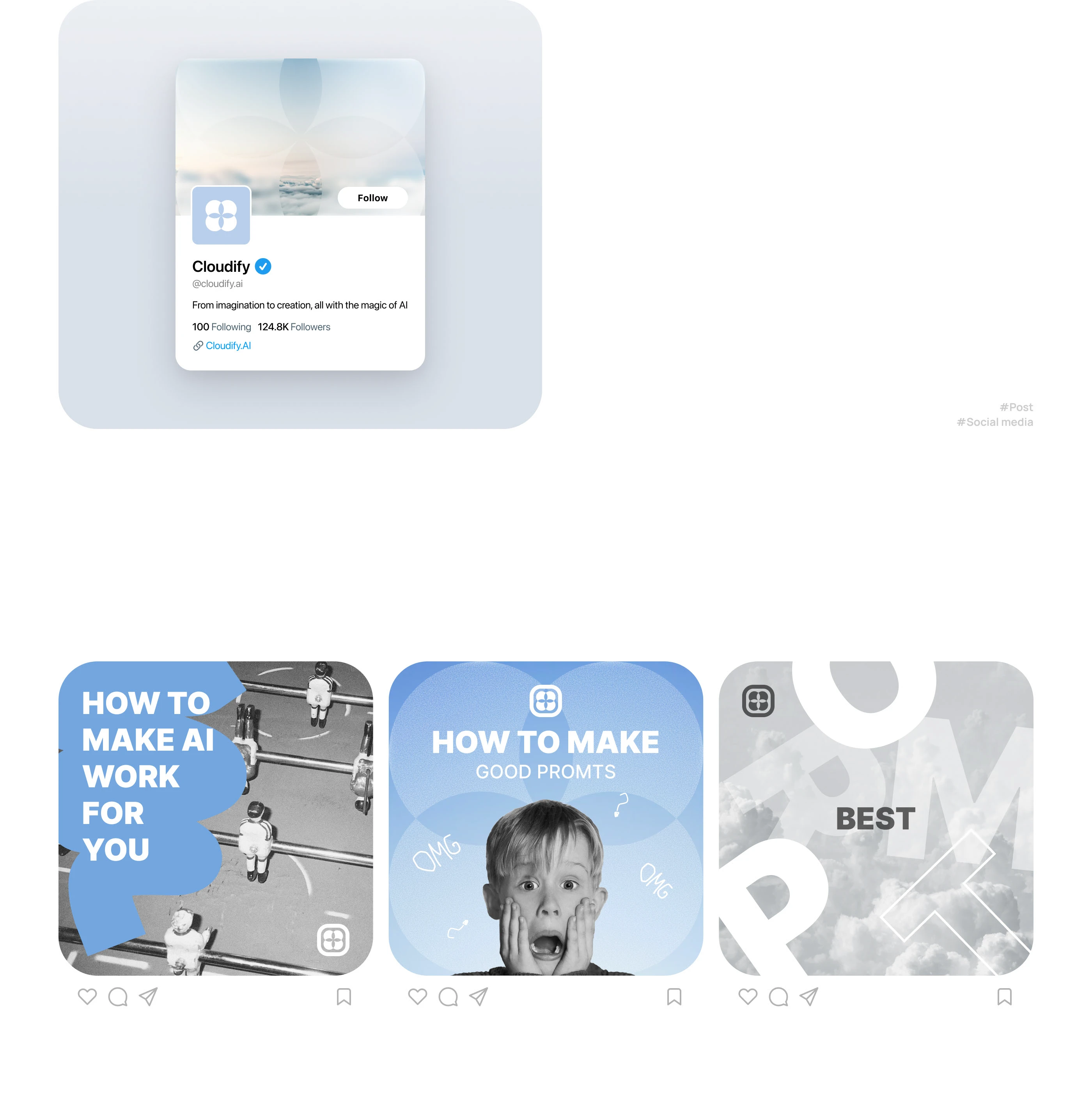 Cloudify - AI Generator App UX UI — Изображение №4 — Интерфейсы, Брендинг на Dprofile