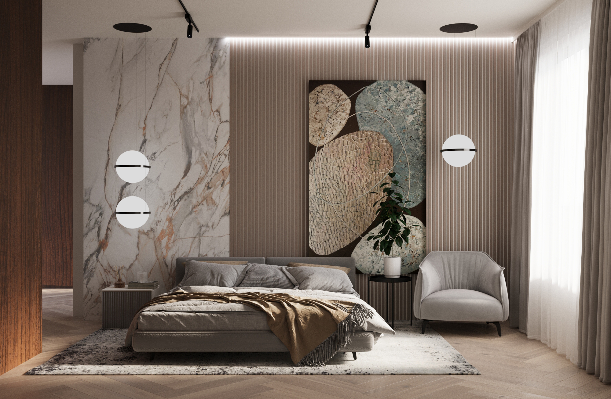 Bedroom interior design — Изображение №1 — 3D на Dprofile