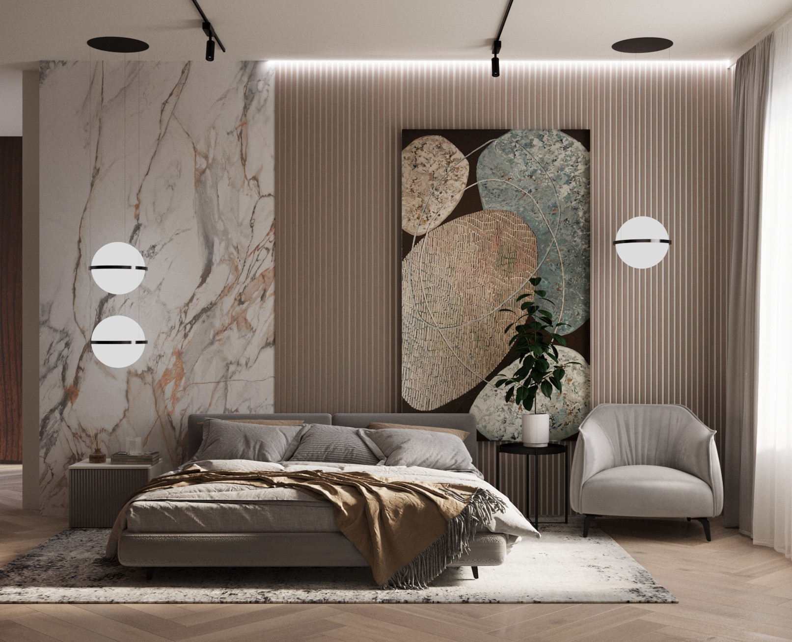 Bedroom interior design — 3D на Dprofile