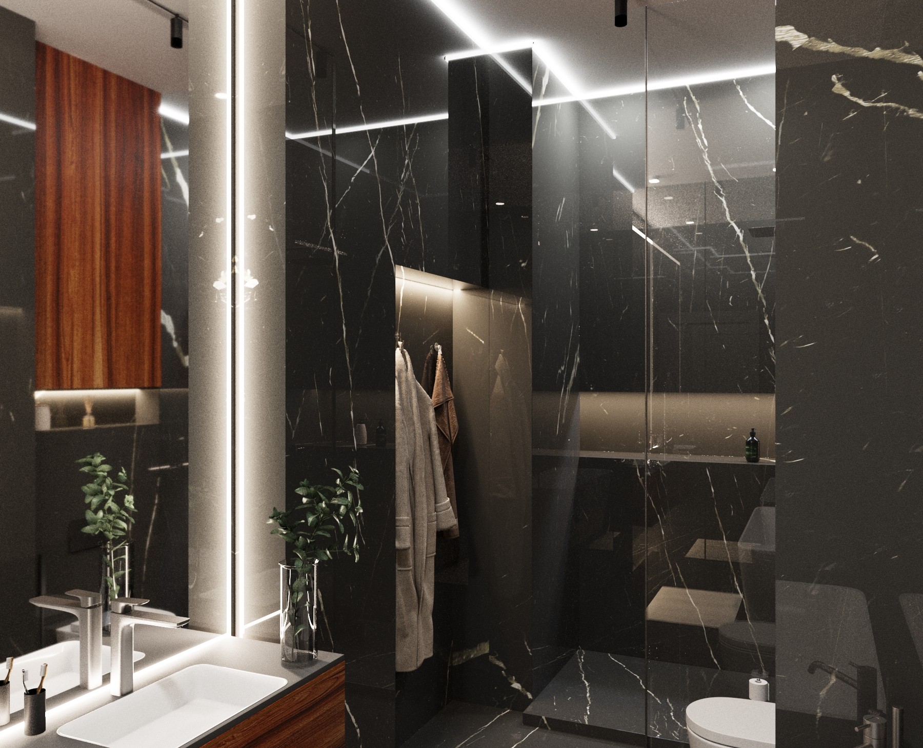 Bathroom interior design — 3D на Dprofile