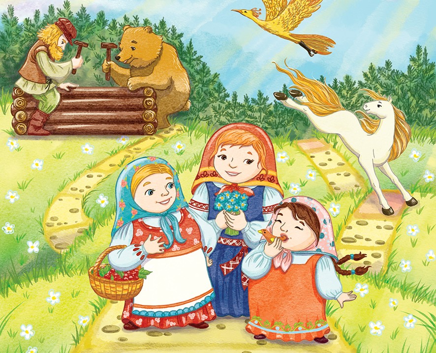 Матрешки в пути — Иллюстрация на Dprofile