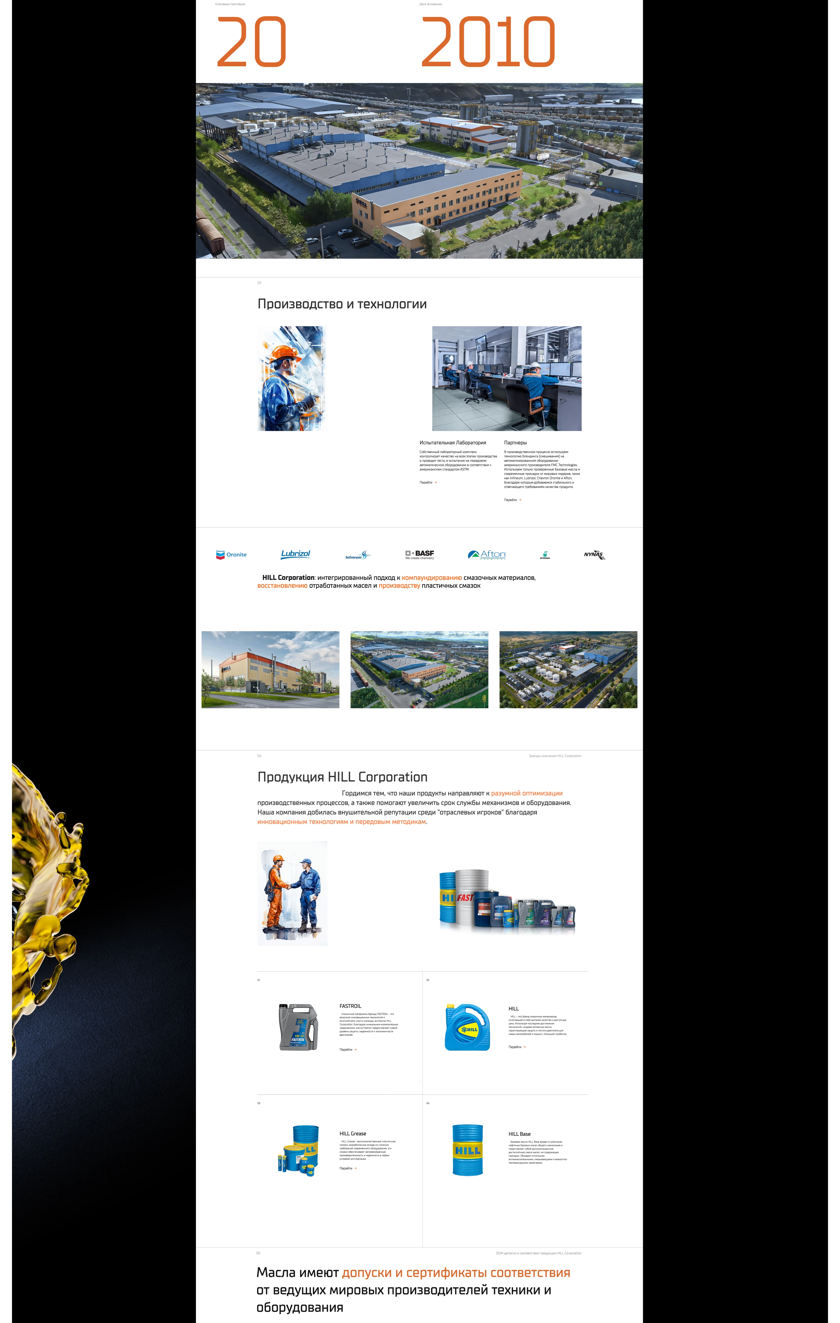 HILL Corporation | Автомобильные масла — Изображение №2 — Интерфейсы на Dprofile