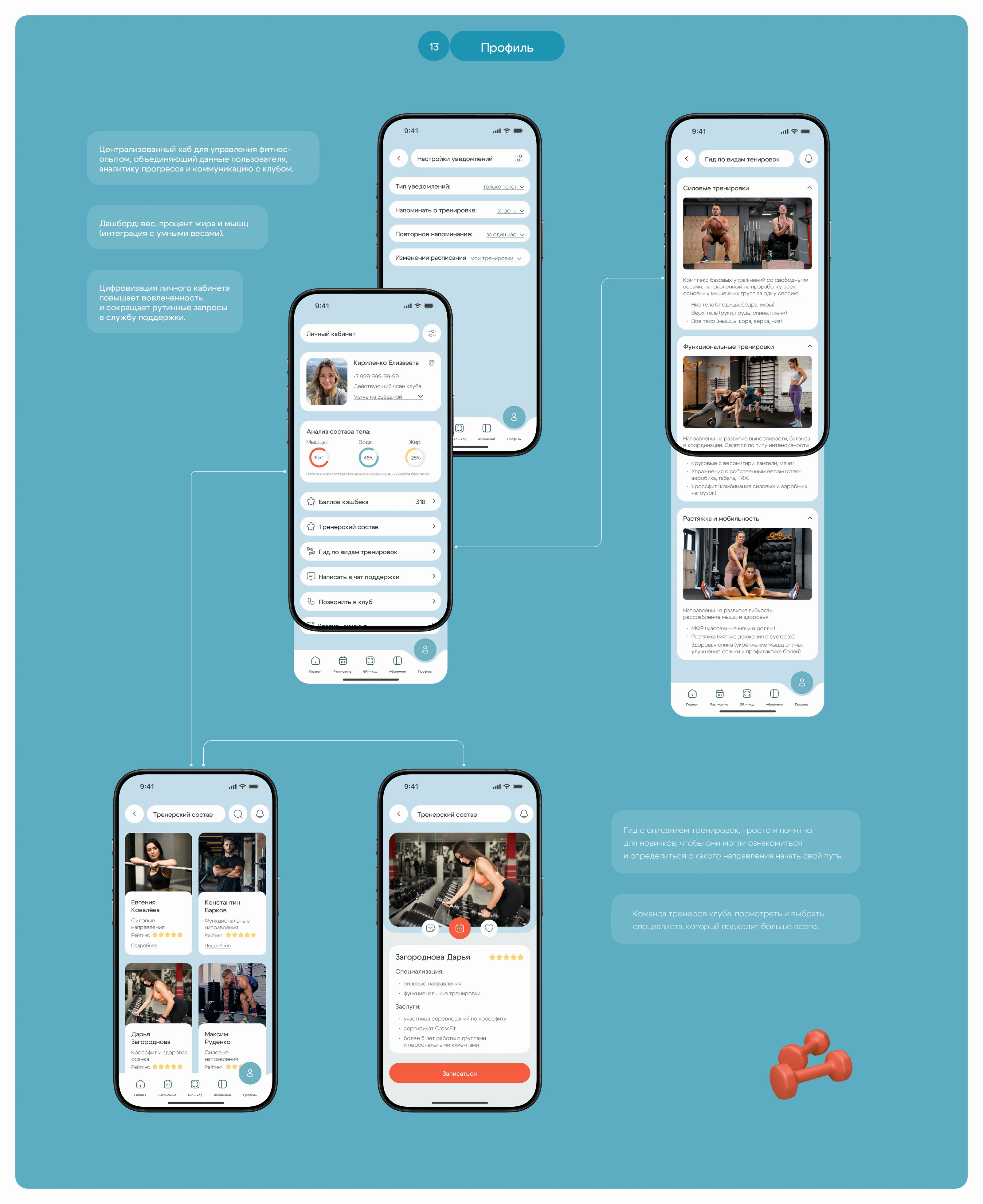 Мобильное приложение | Фитнес | Fitness Mobile App — Изображение №16 — Интерфейсы на Dprofile