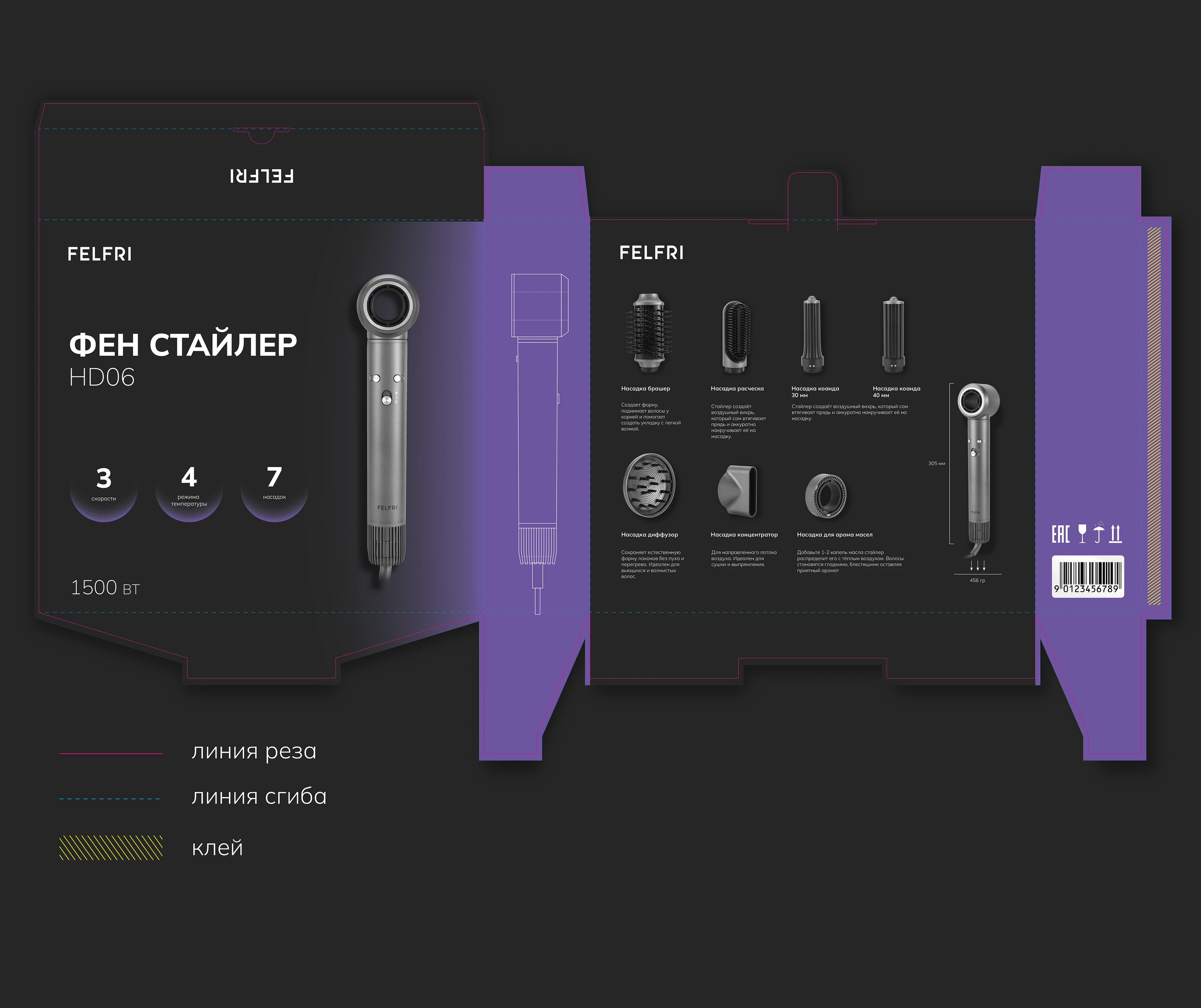 Packaging for a hair dryer — Изображение №5 — Интерфейсы, Брендинг на Dprofile