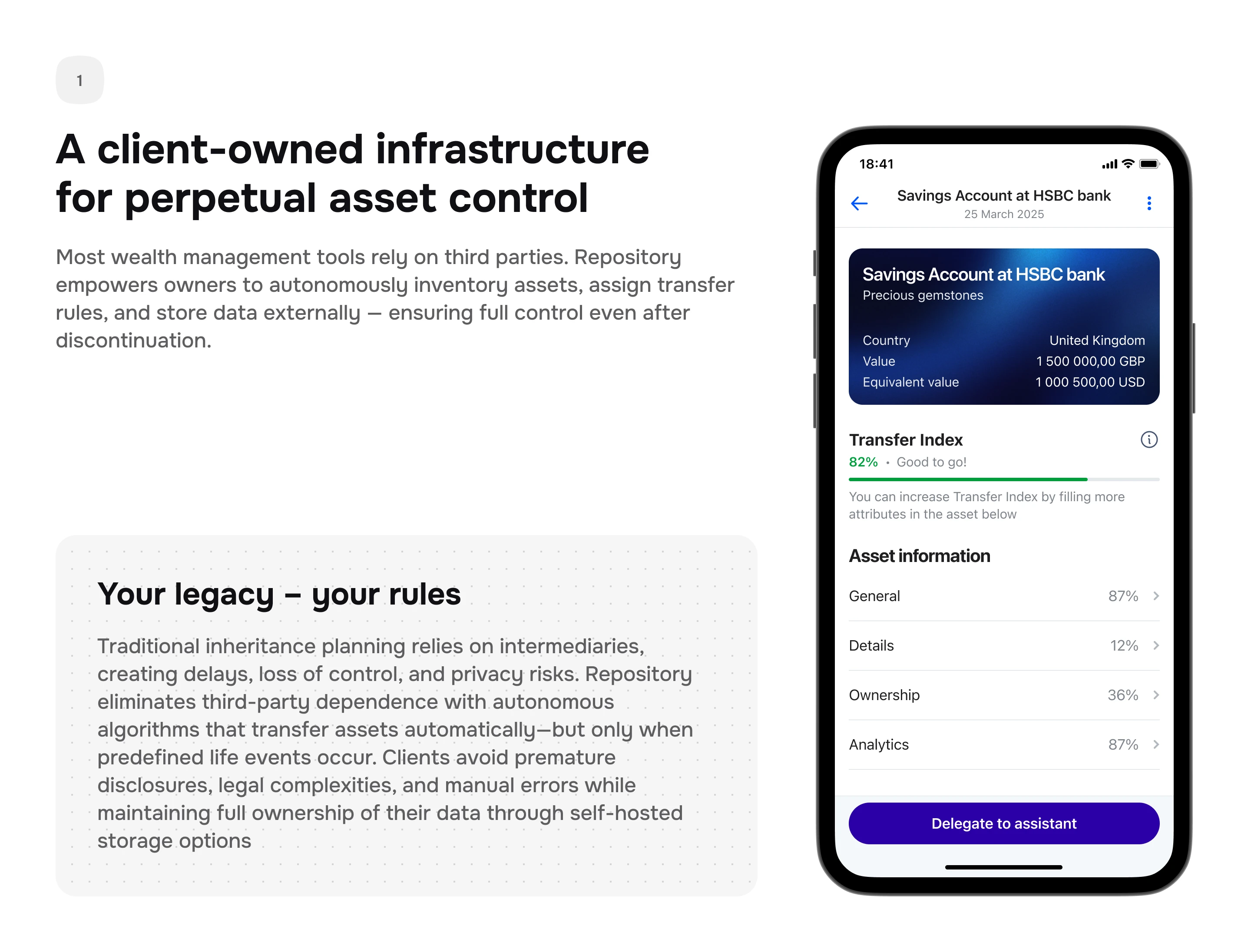 Owner.One® – Autonomous wealth transit — Изображение №2 — Интерфейсы на Dprofile