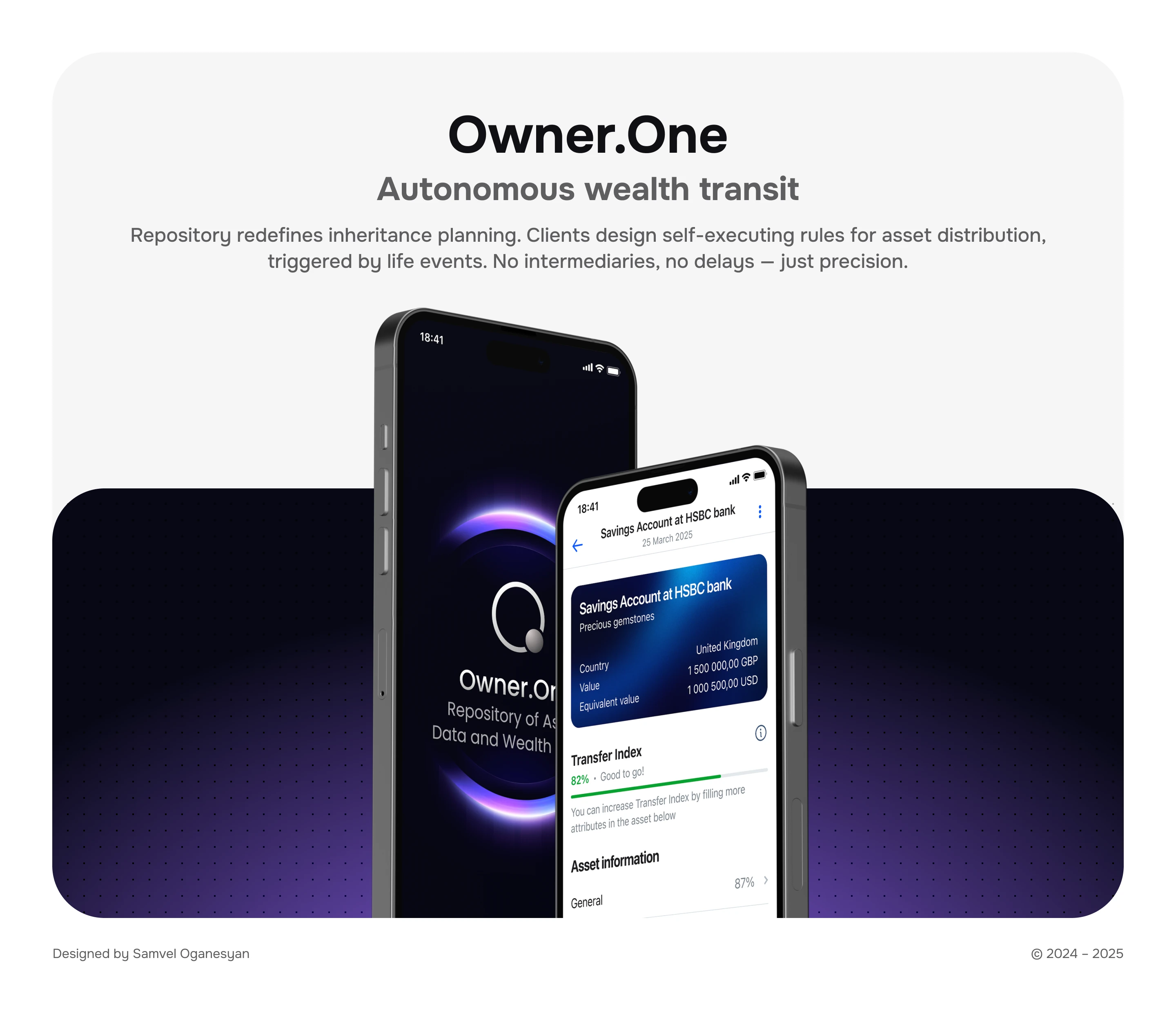 Owner.One® – Autonomous wealth transit — Изображение №1 — Интерфейсы на Dprofile