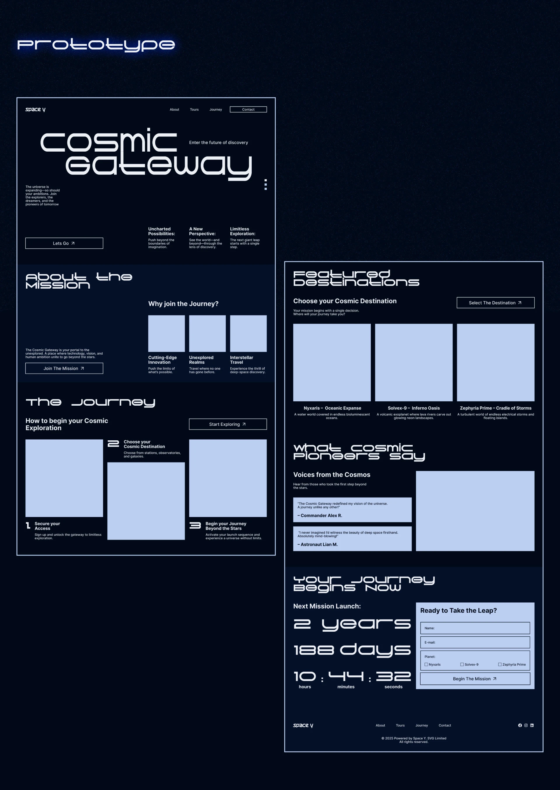 Cosmic Gateway | Landing page — Изображение №5 — Интерфейсы на Dprofile