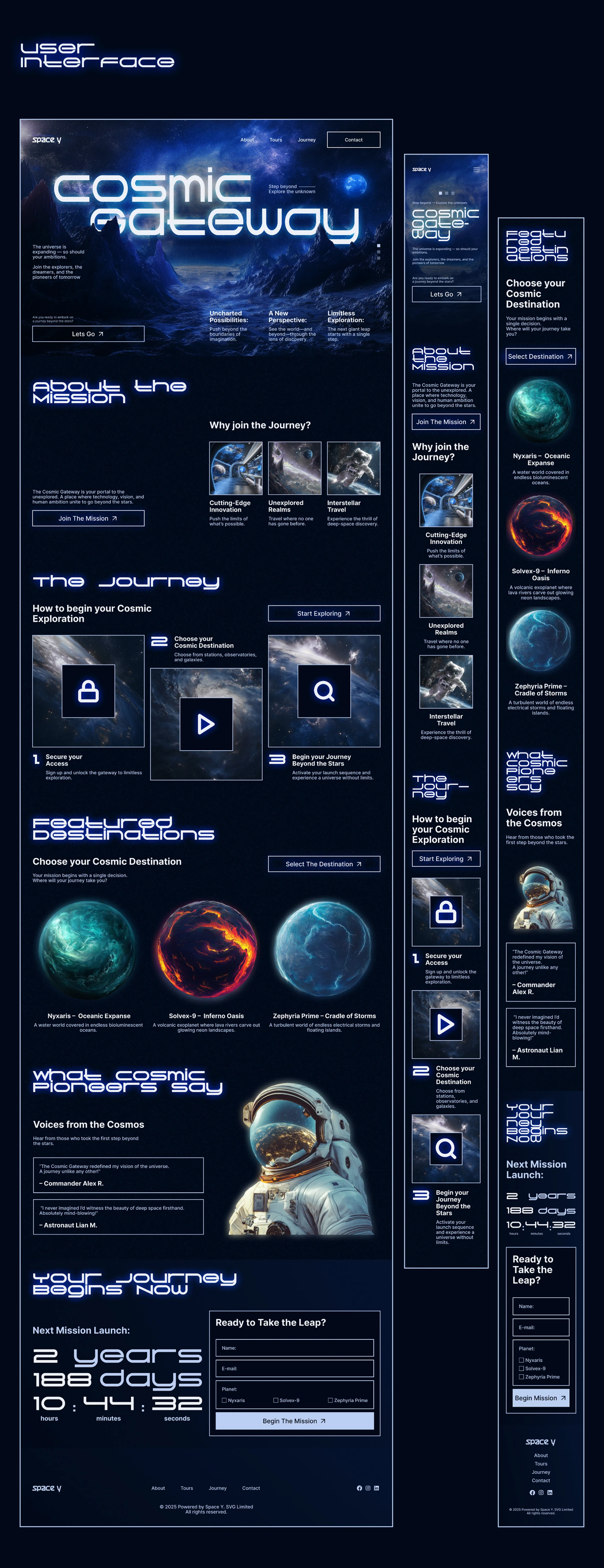 Cosmic Gateway | Landing page — Изображение №7 — Интерфейсы на Dprofile