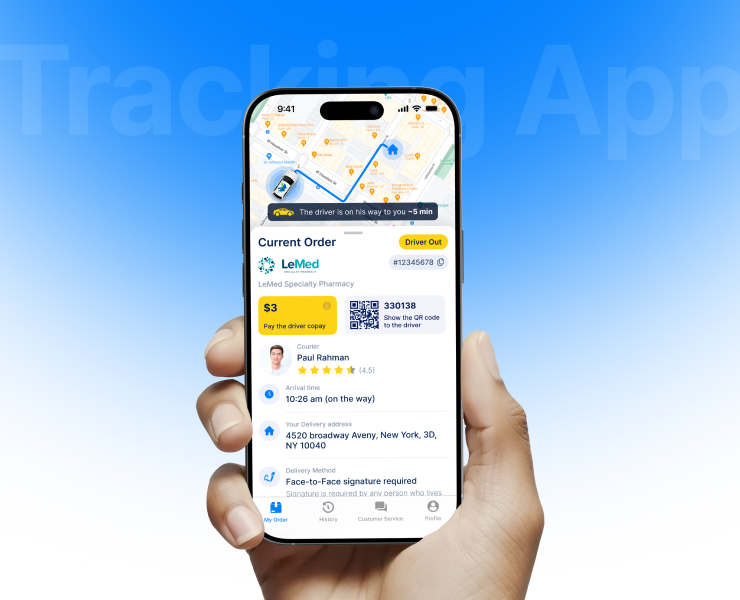 Дизайн приложения доставки лекарств на Dprofile