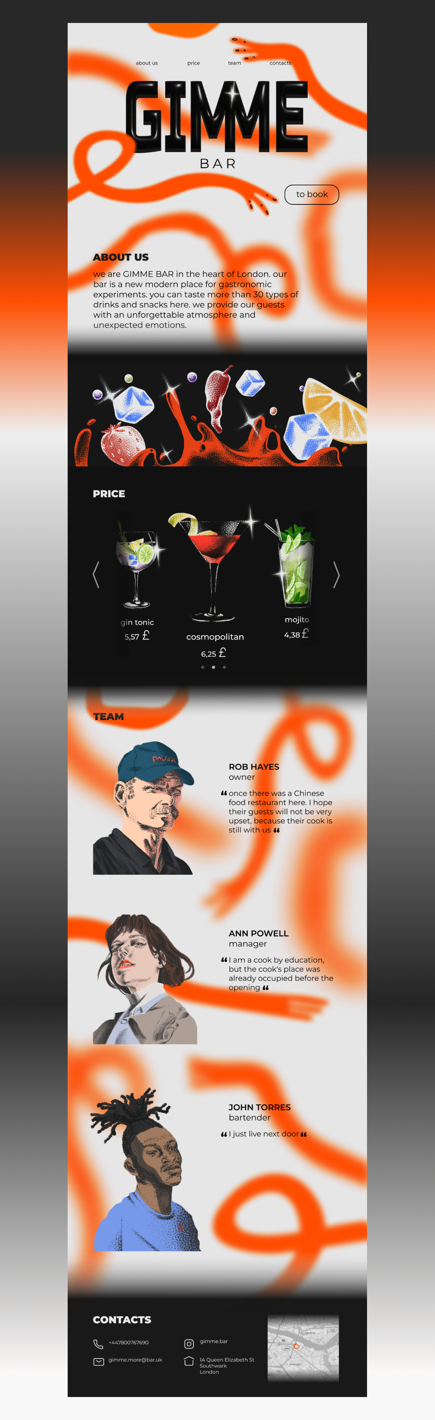 landing illustrations for bar — Изображение №4 — Брендинг, Иллюстрация на Dprofile