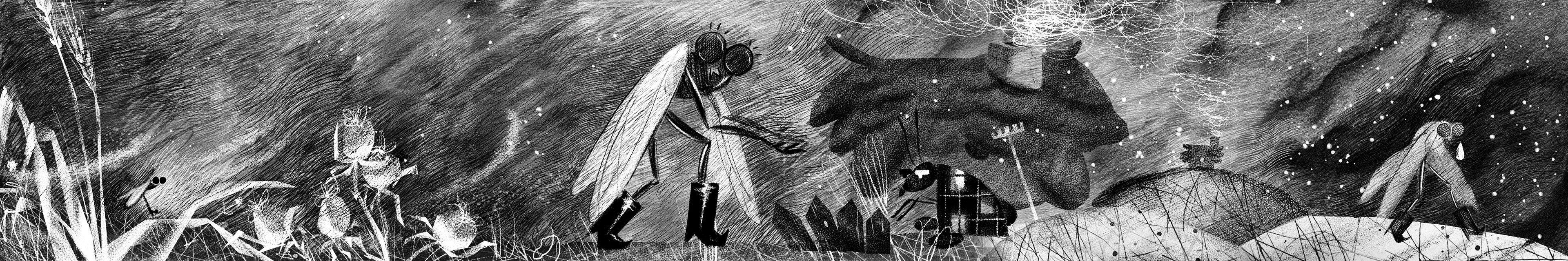 Иллюстрации "Стрекоза и муравей" — Изображение №2 — Иллюстрация на Dprofile