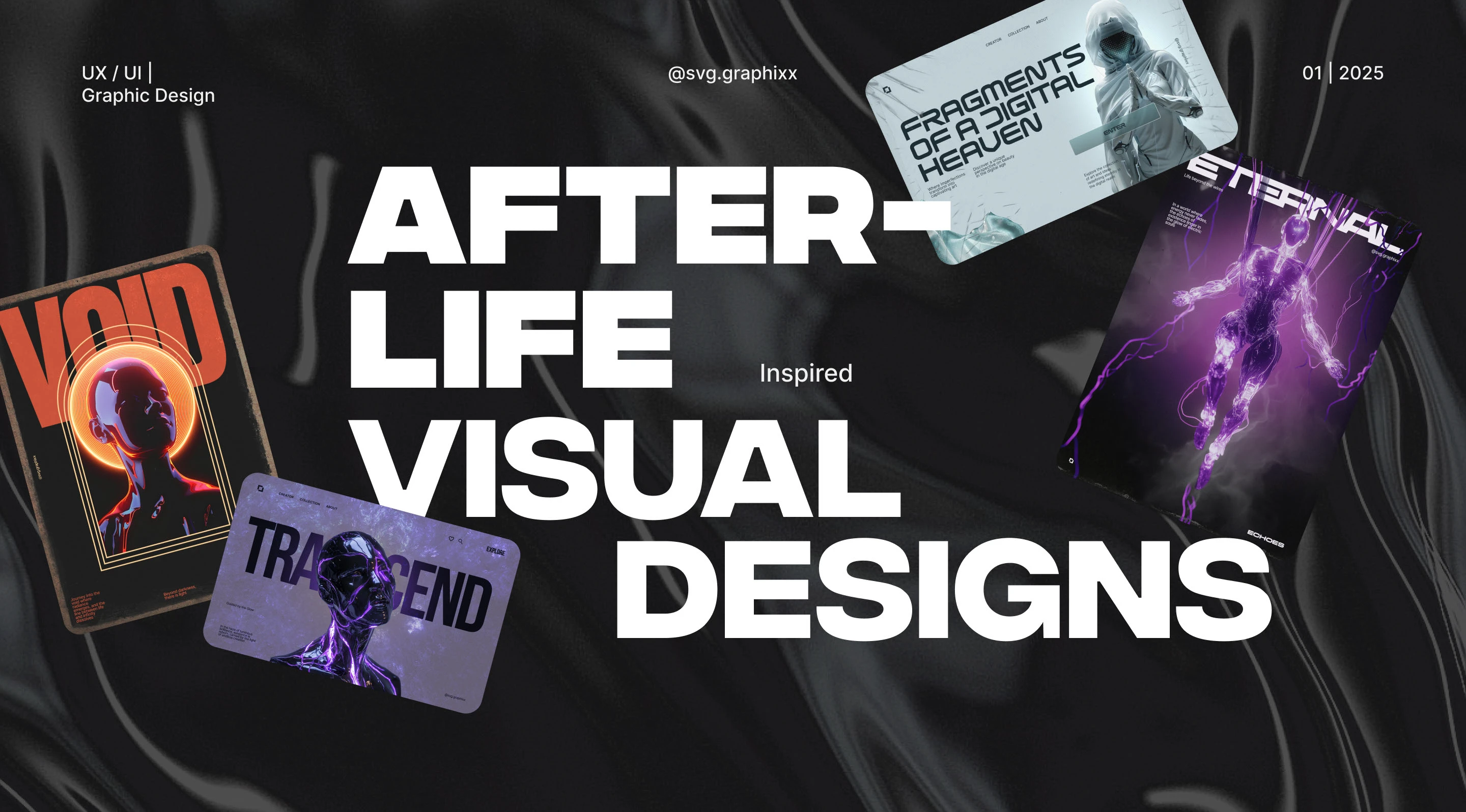Afterlife | Visual Designs (poster, landing) — Изображение №1 — Интерфейсы, Графика на Dprofile