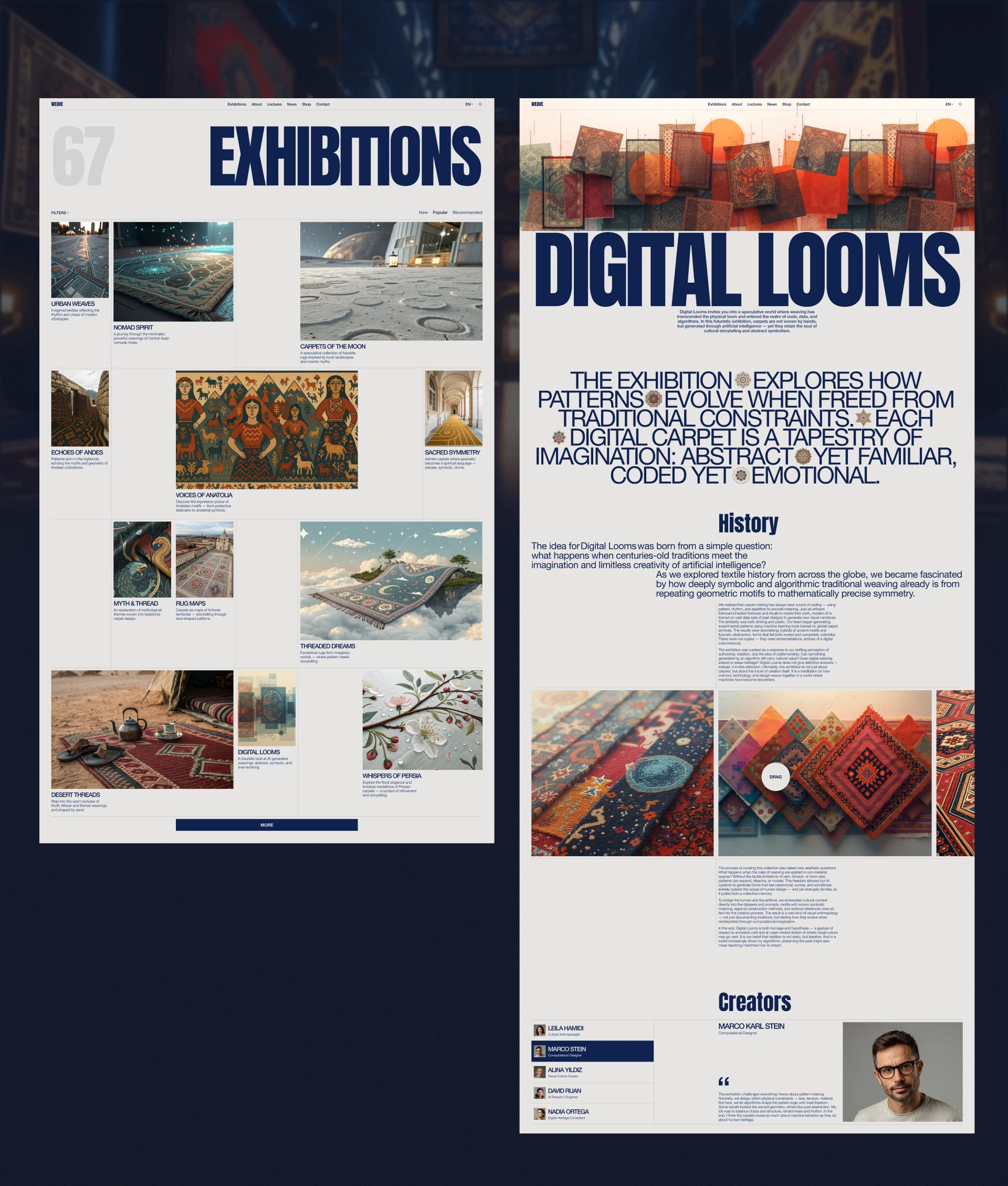 Weave | Digital Museum Website — Изображение №8 — Интерфейсы на Dprofile