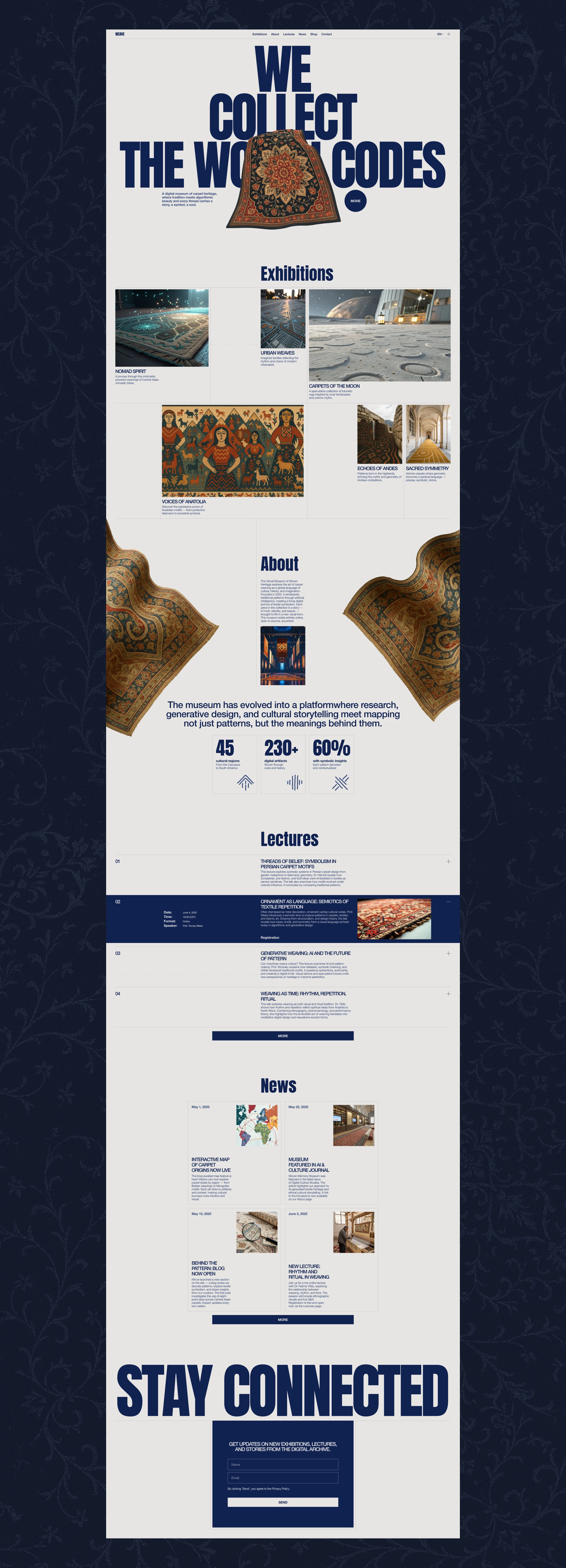 Weave | Digital Museum Website — Изображение №3 — Интерфейсы на Dprofile