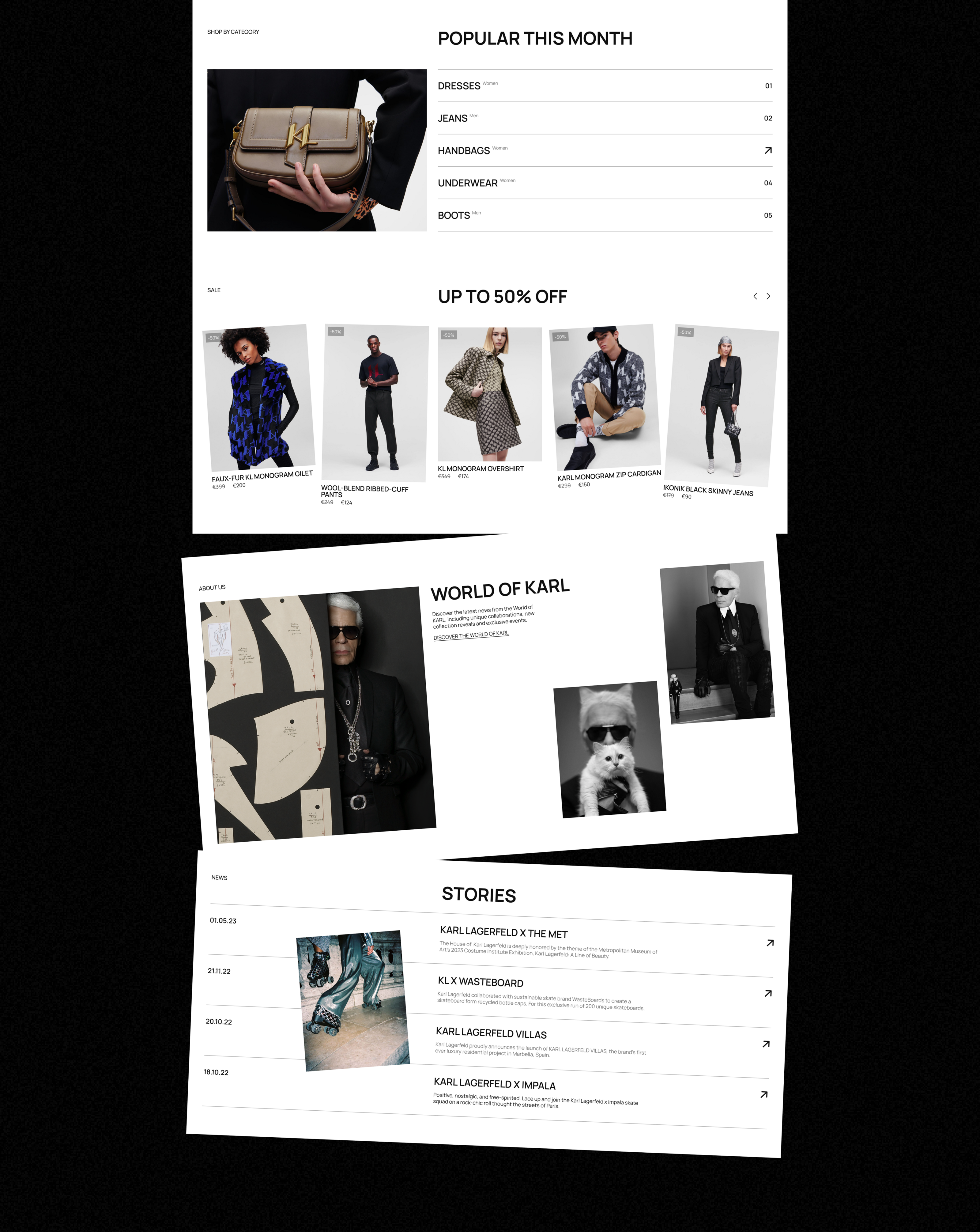 Karl Lagerfeld | E-commerce Redesign — Изображение №5 — Интерфейсы, Анимация на Dprofile