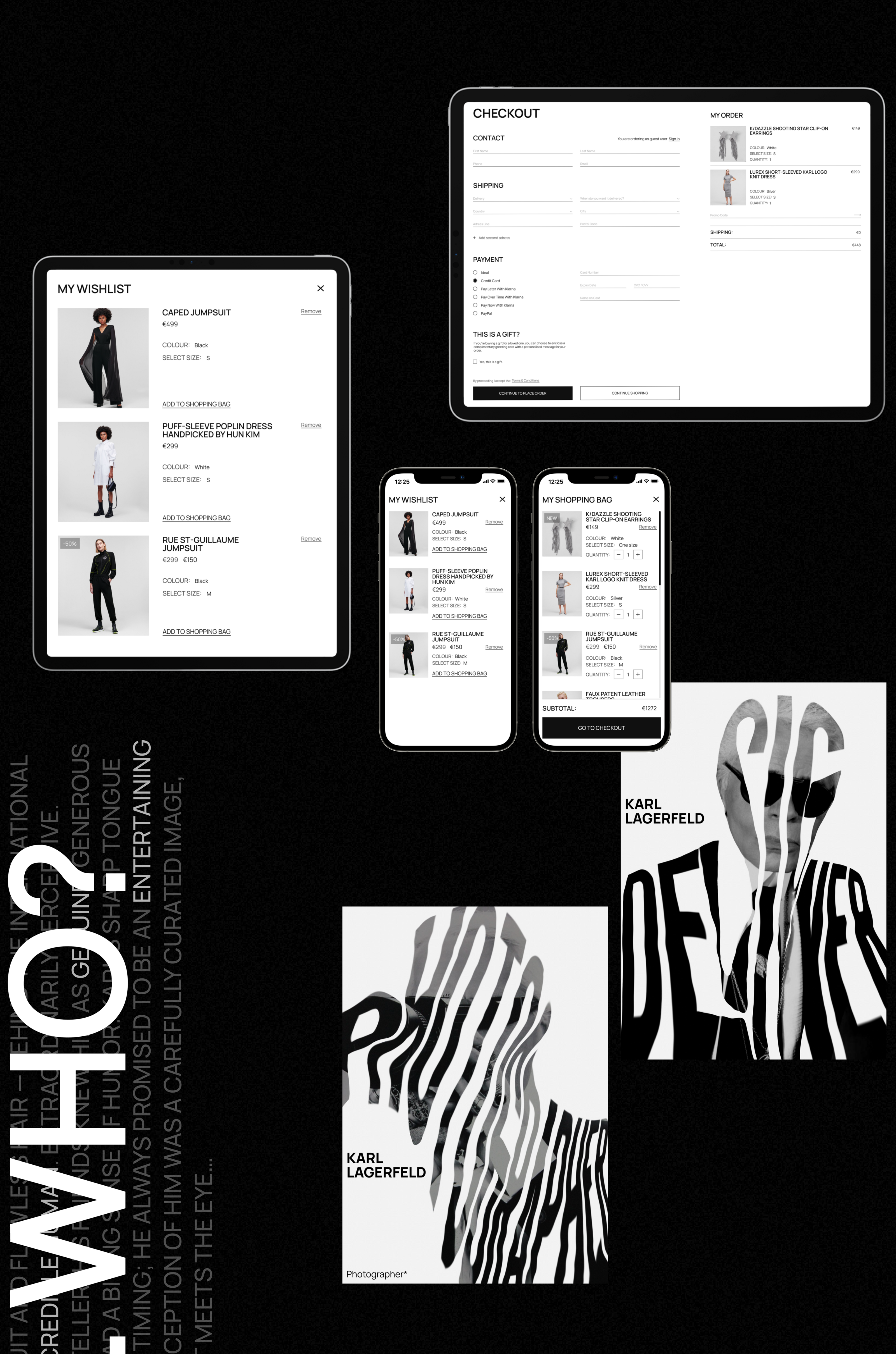 Karl Lagerfeld | E-commerce Redesign — Изображение №11 — Интерфейсы, Анимация на Dprofile