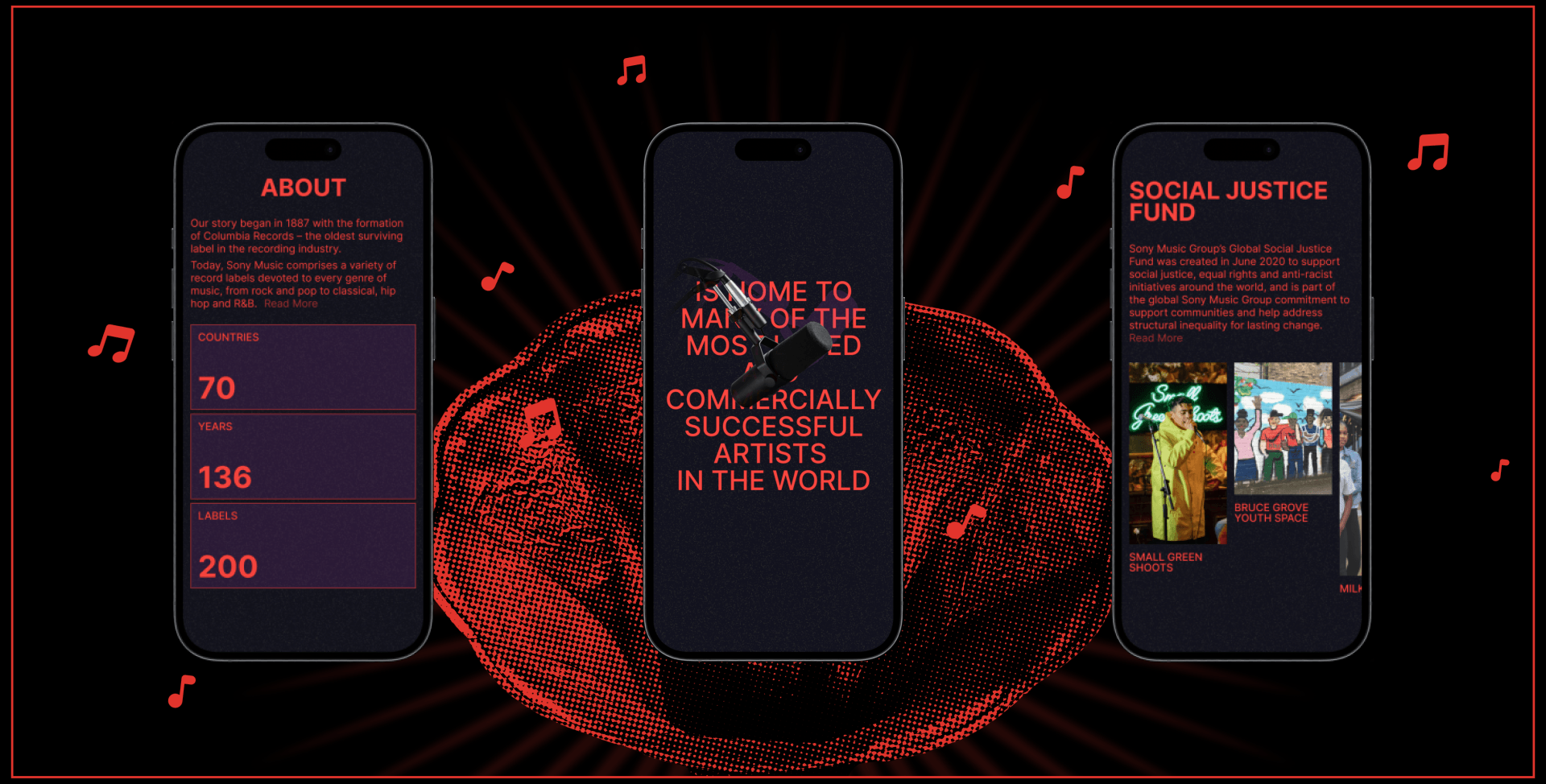 Sony Music | Corporate website redesign — Изображение №12 — Интерфейсы, Брендинг на Dprofile