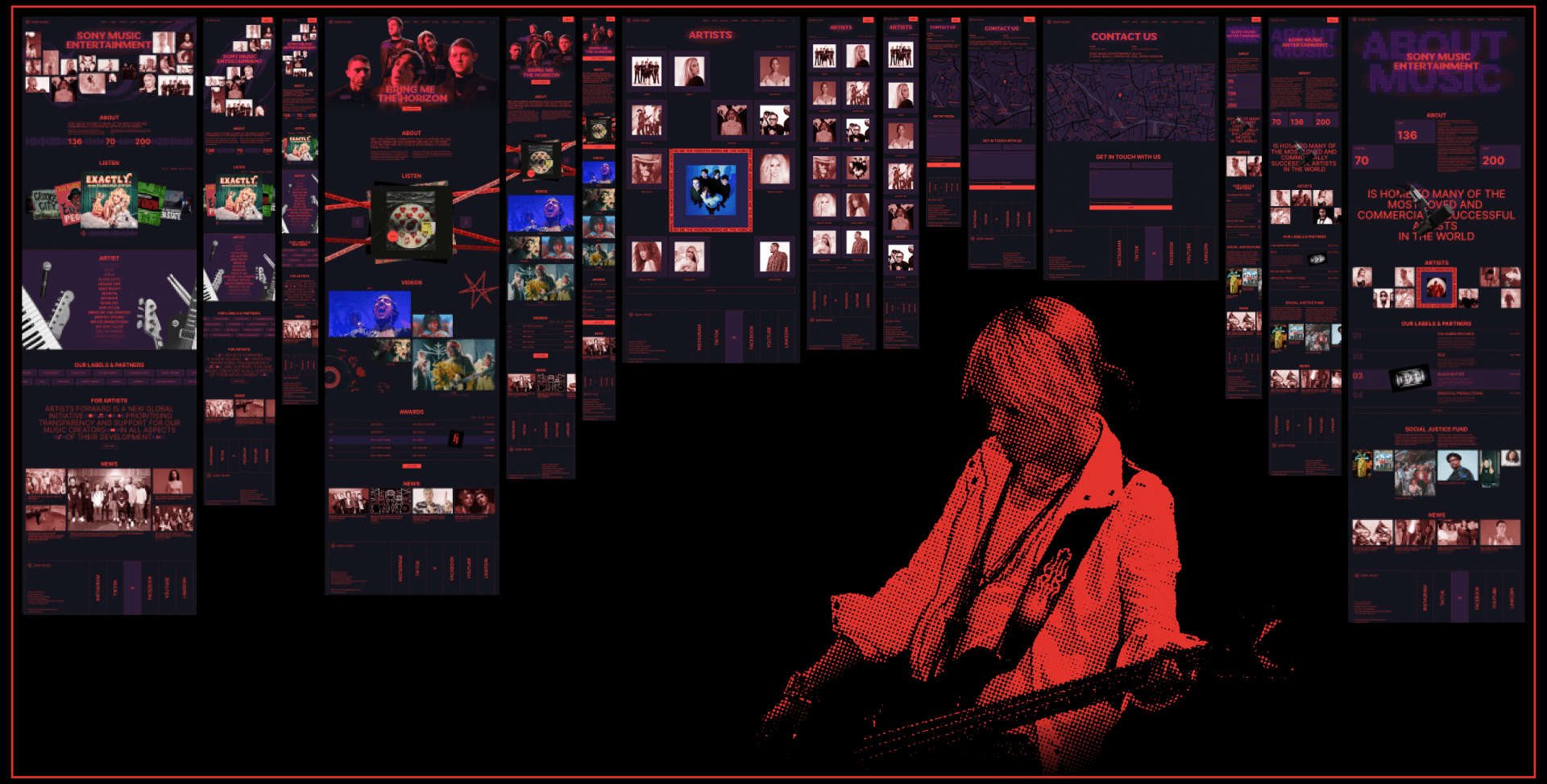 Sony Music | Corporate website redesign — Изображение №15 — Интерфейсы, Брендинг на Dprofile