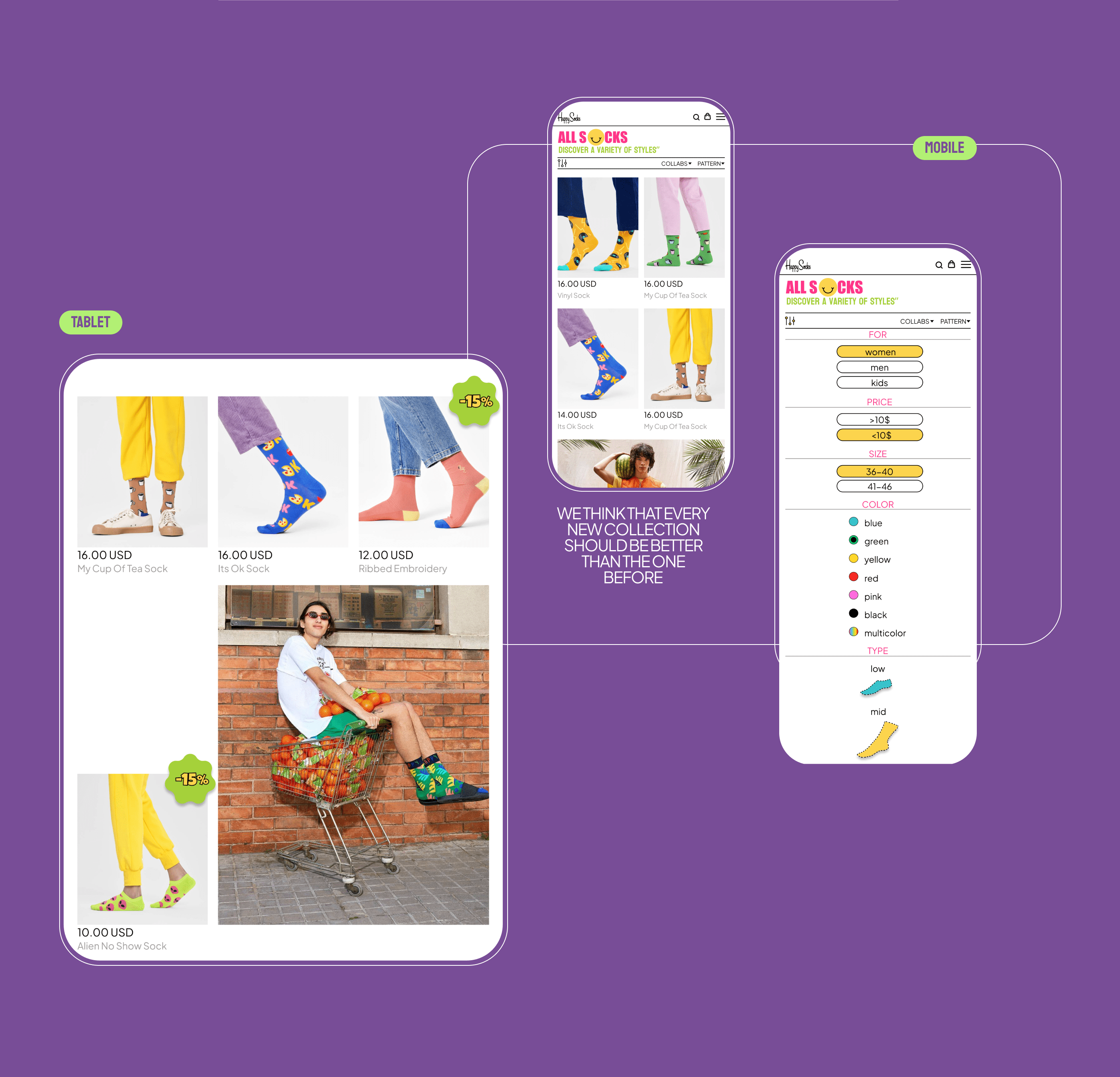 Happy Socks | E-commerce | Redesign concept — Изображение №6 — Интерфейсы на Dprofile