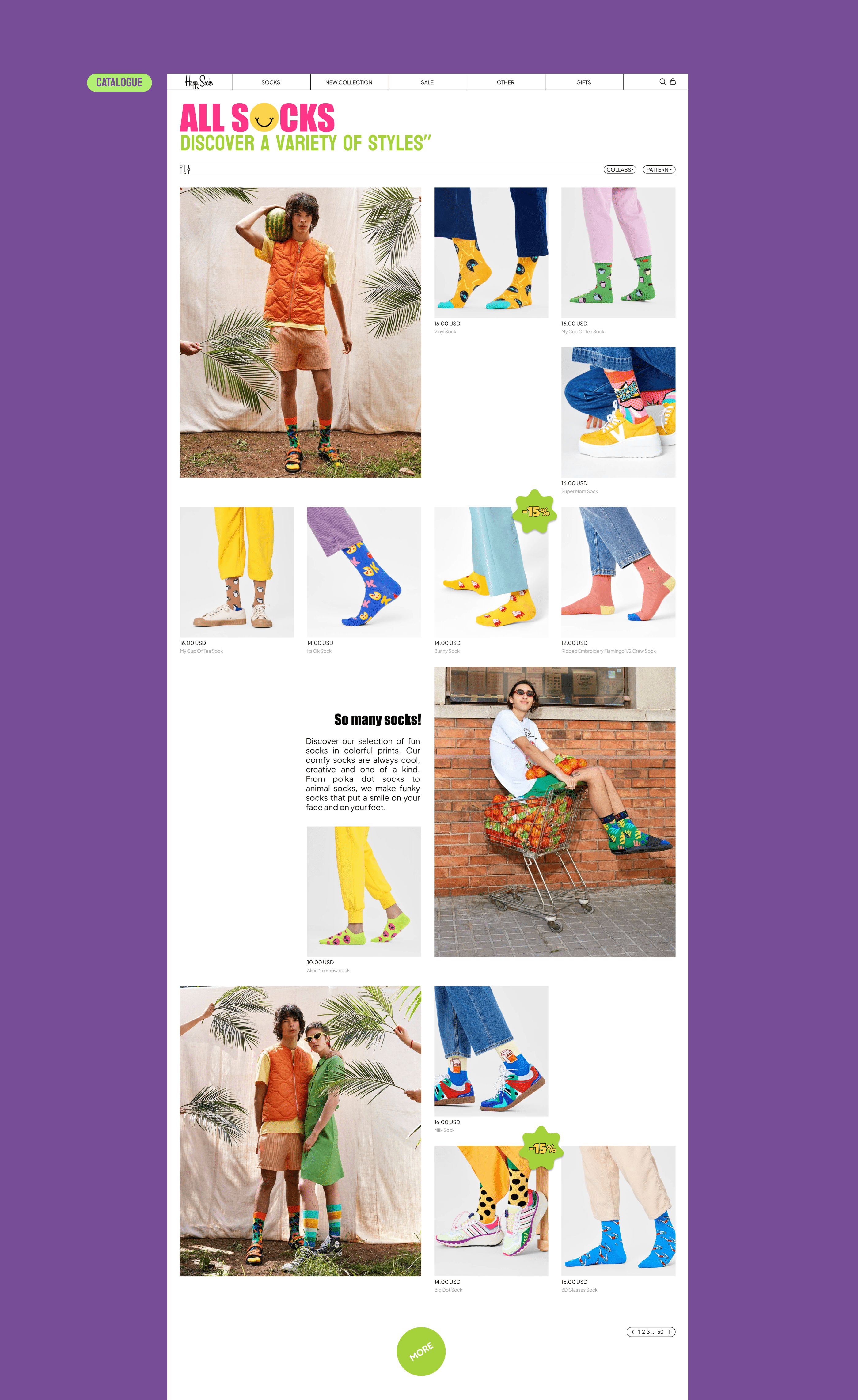 Happy Socks | E-commerce | Redesign concept — Изображение №5 — Интерфейсы на Dprofile