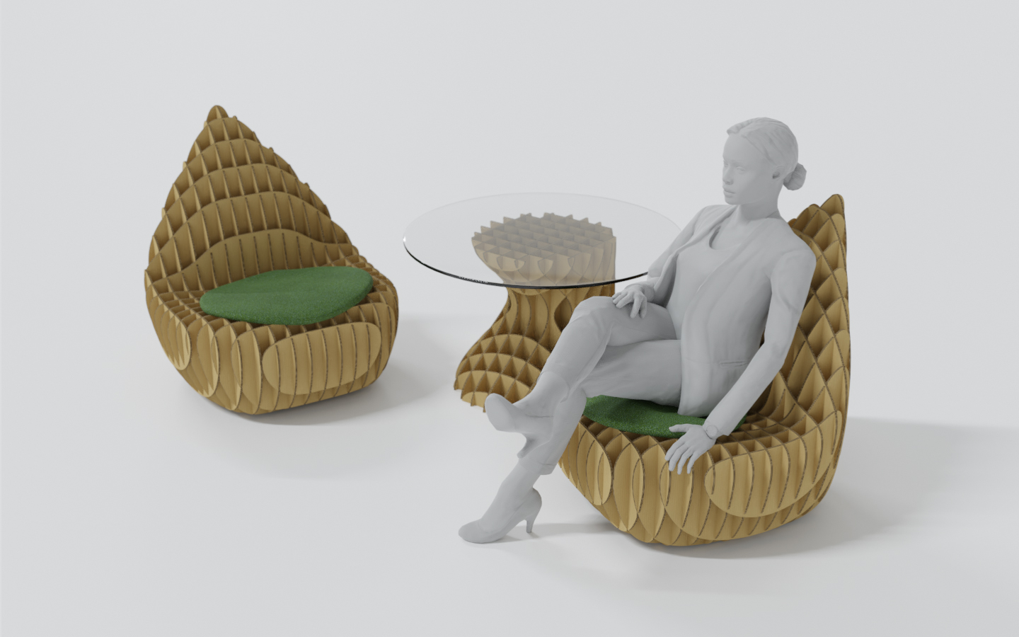 Концепты картонной мебели — Изображение №6 — Брендинг, 3D на Dprofile