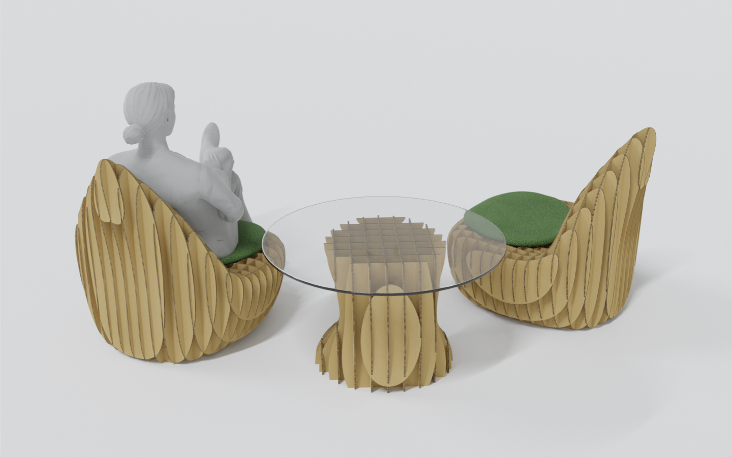 Концепты картонной мебели — Изображение №7 — Брендинг, 3D на Dprofile