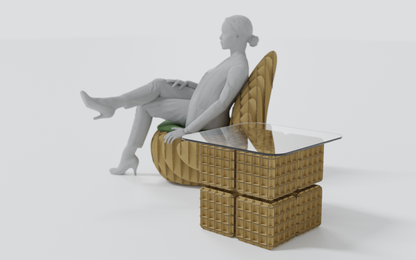Концепты картонной мебели — Изображение №13 — Брендинг, 3D на Dprofile