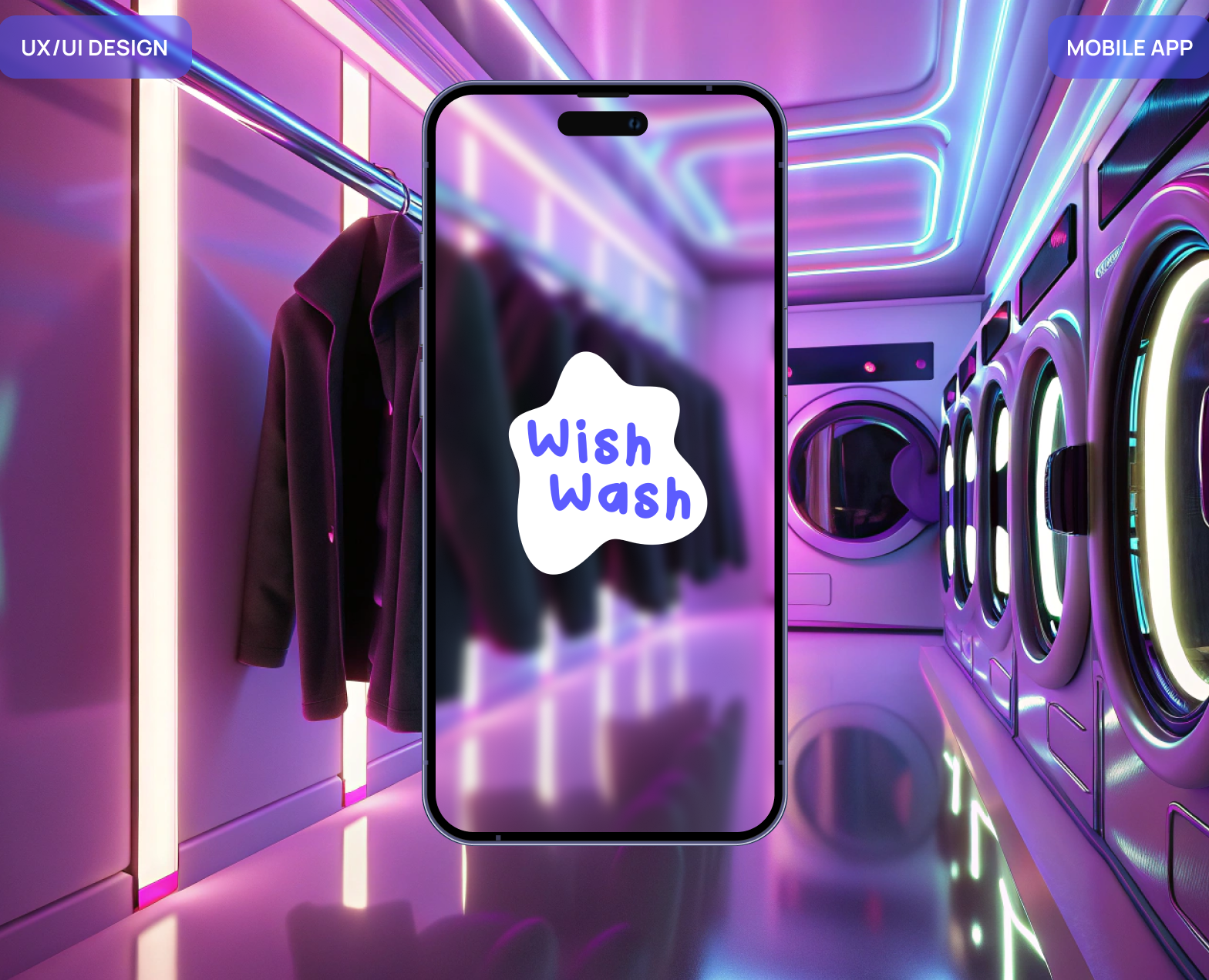 WISH WASH — мобильное приложение для поиска прачечных — Интерфейсы на Dprofile