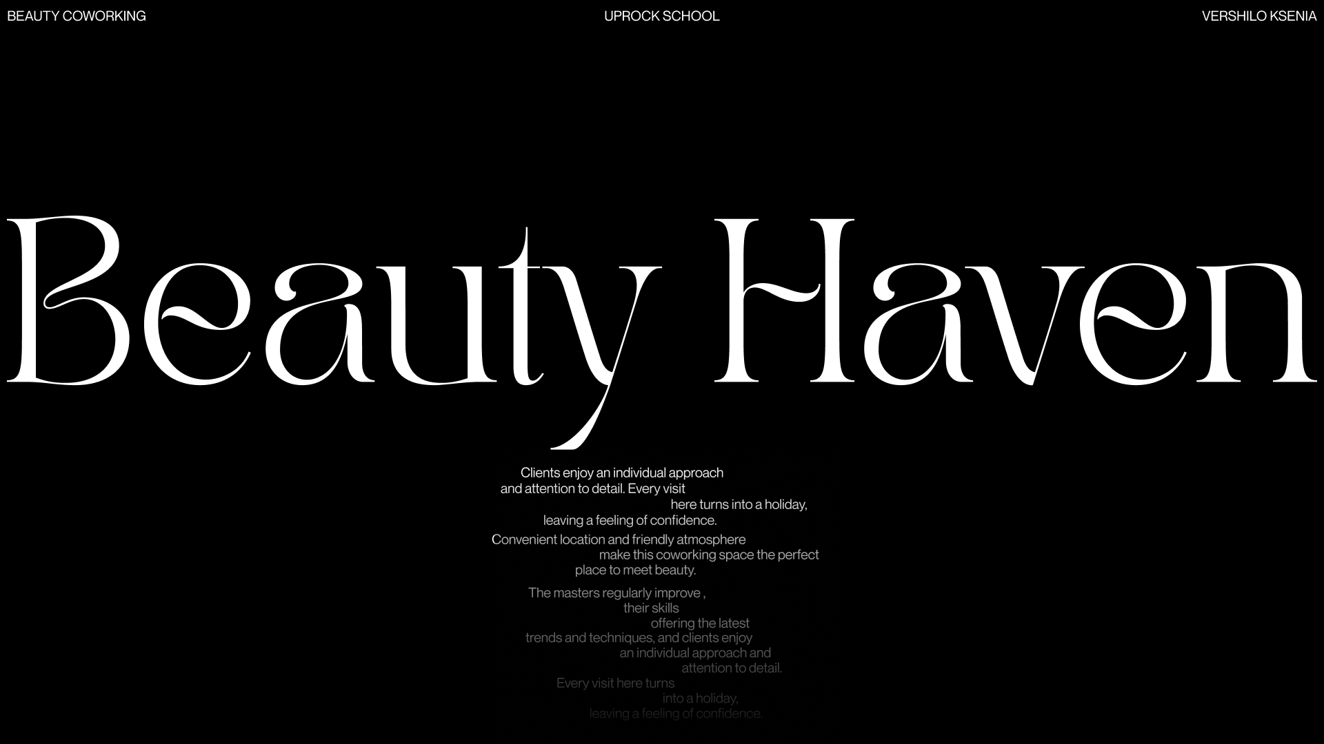 Бьюти-коворкинг "Beauty Haven" — Изображение №1 — Интерфейсы, Графика на Dprofile
