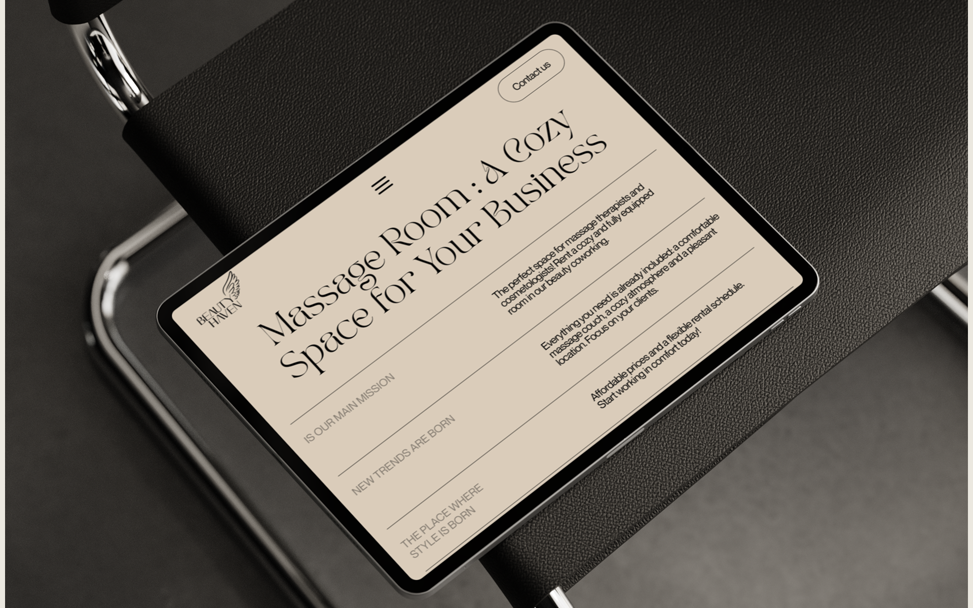 Бьюти-коворкинг "Beauty Haven" — Изображение №11 — Интерфейсы, Графика на Dprofile