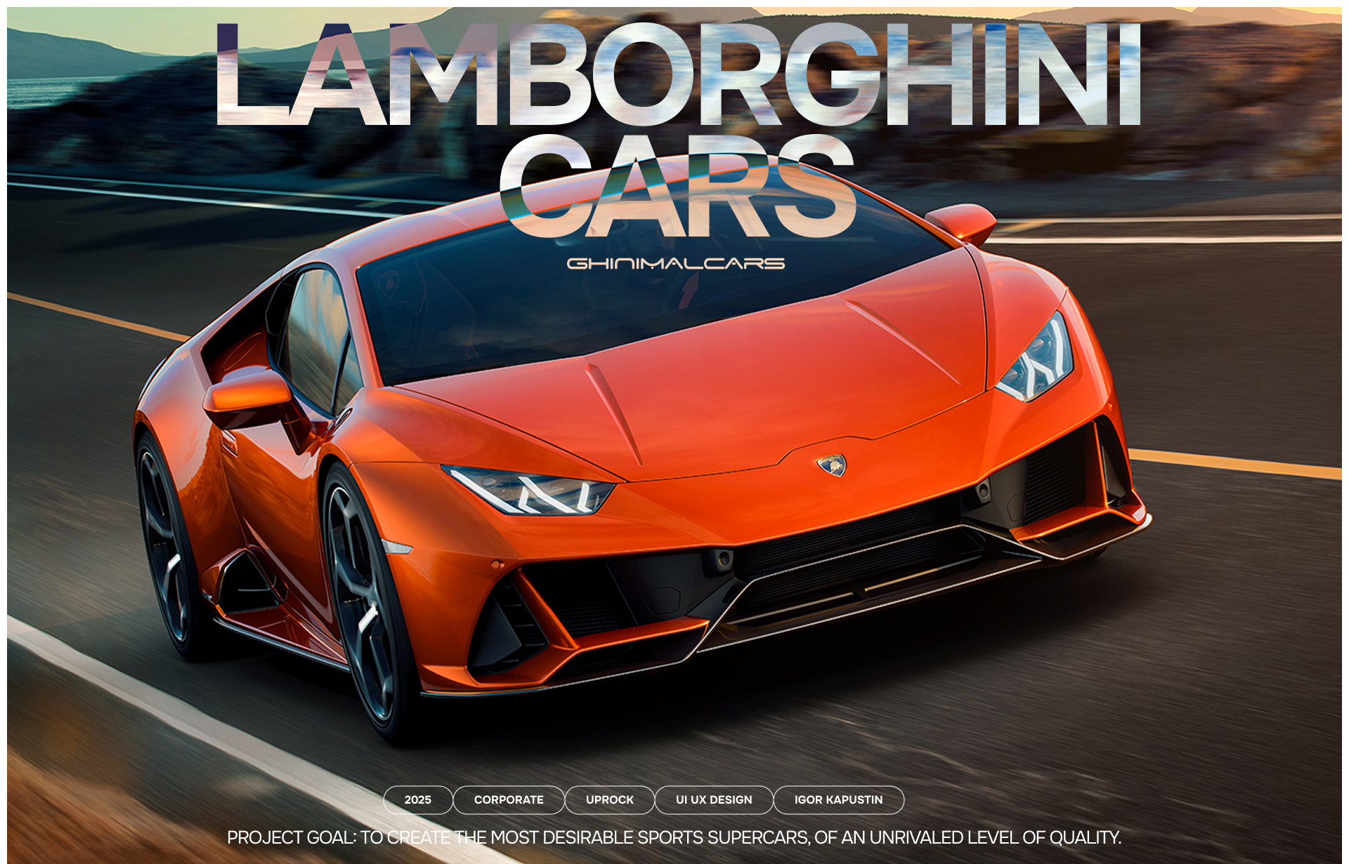 Lamborghini GINIMALCARS | Corporate Website — Изображение №1 — Интерфейсы на Dprofile
